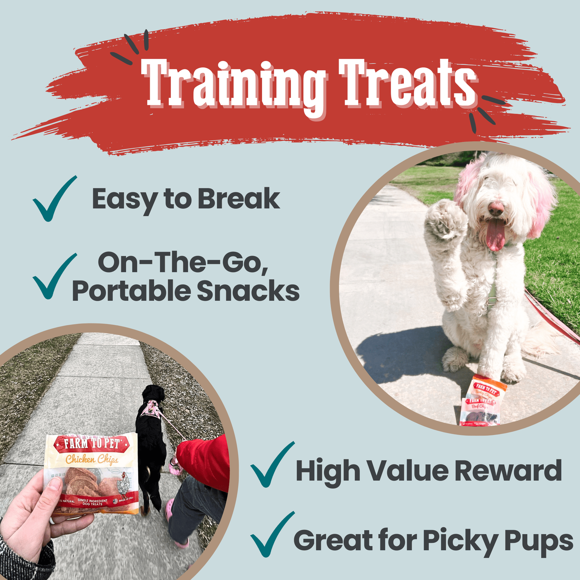 Puppy Packs 'n Snacks Dog Treat Starter Pack | Single-Ingredient Training Treats Bundle Farm To Pet
