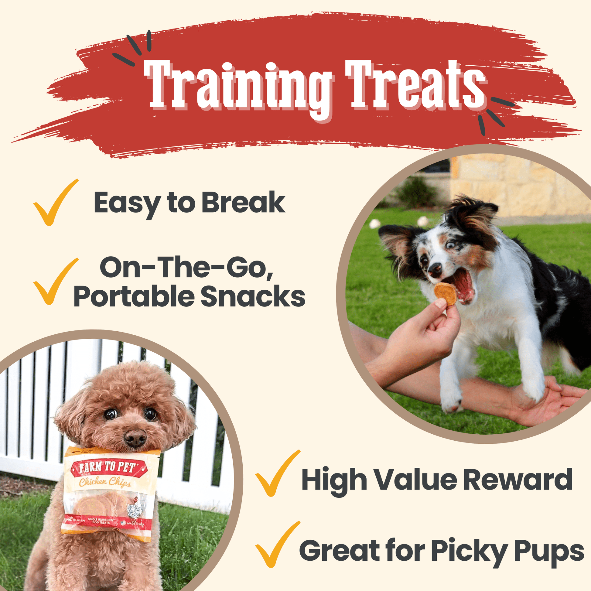 Chicken Chips Snack Pack Bundles | Dog Party Favors & Training Treats Snack Pack Farm To Pet