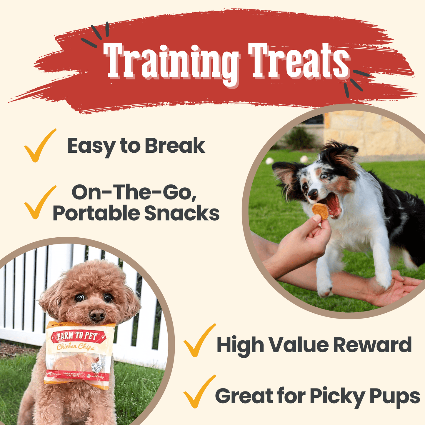 Chicken Chips Snack Pack Bundles | Dog Party Favors & Training Treats Snack Pack Farm To Pet