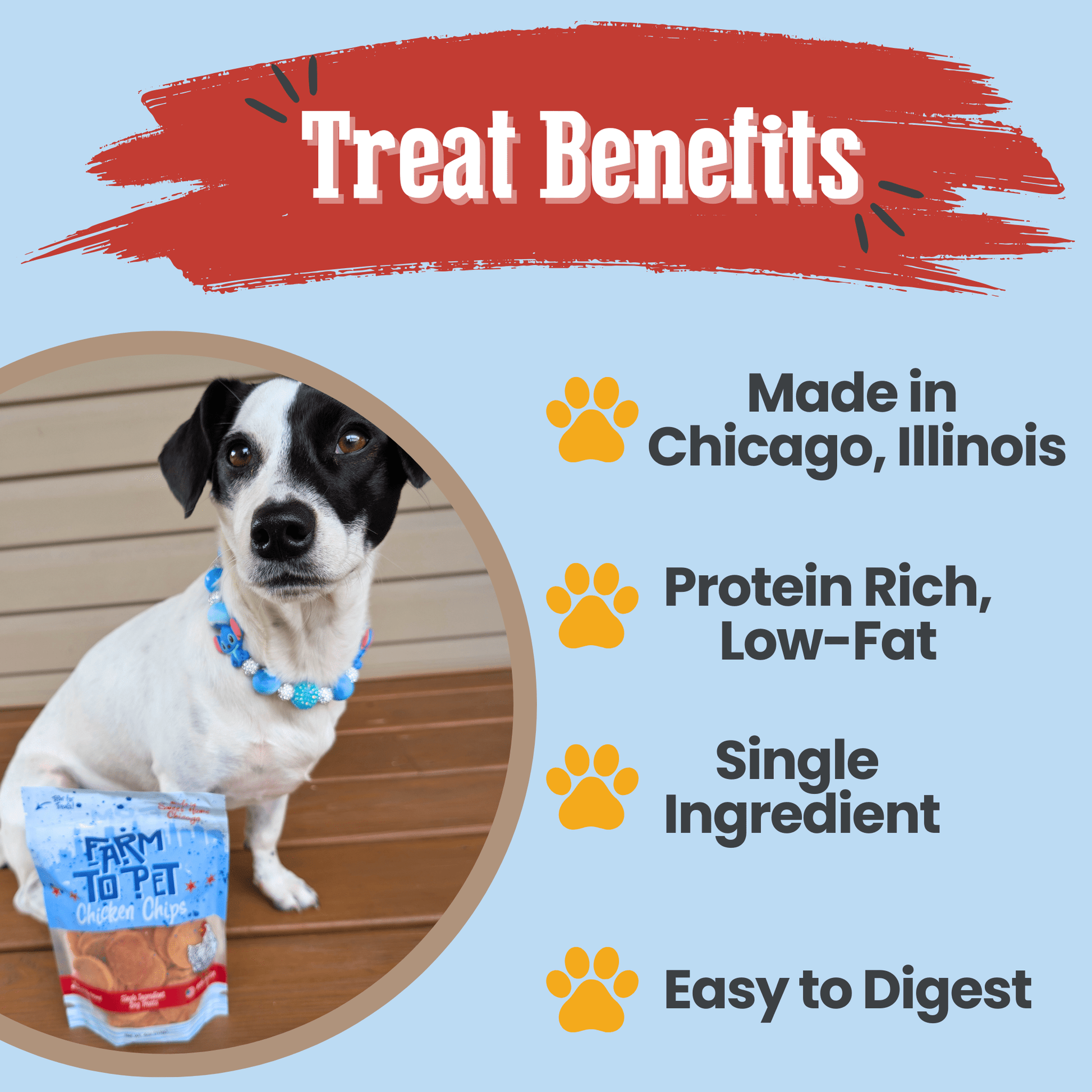 Chicago Chicken Chips for Dogs | Dog Treats To Celebrate Our Hometown Chip Farm To Pet