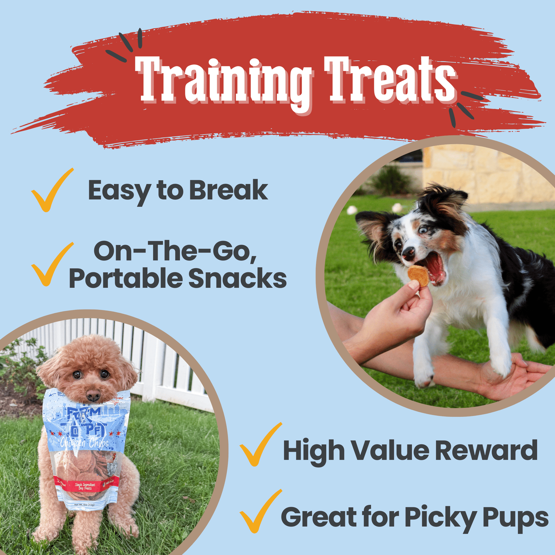 Chicago Chicken Chips for Dogs | Dog Treats To Celebrate Our Hometown Chip Farm To Pet
