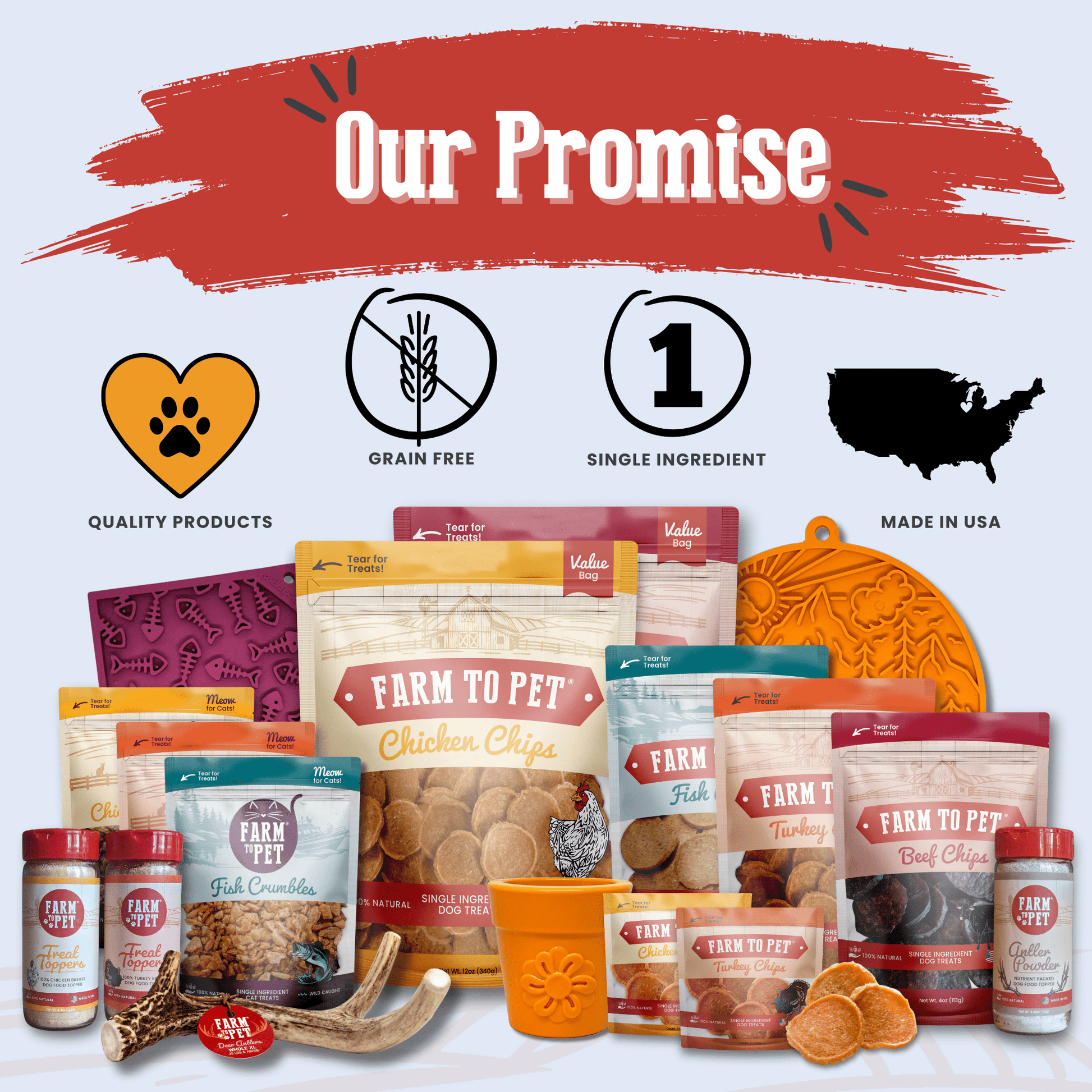Americana Chicken Chips for Dogs | Celebrate with USA-made Dog Treats Chip Farm To Pet