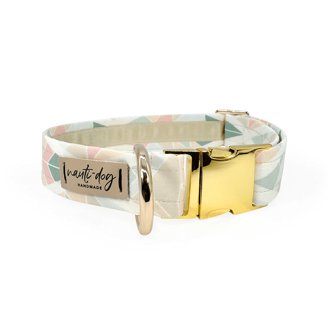 Feather Southwestern Geometric Mod Buckle & Martingale Dog Collar Dog Collars Nauti-dog Handmade