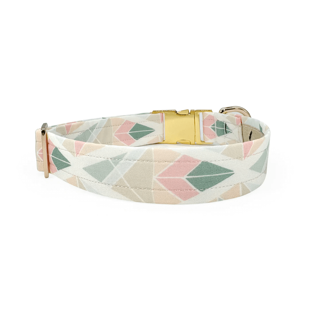 Feather Southwestern Geometric Mod Buckle & Martingale Dog Collar Dog Collars Nauti-dog Handmade