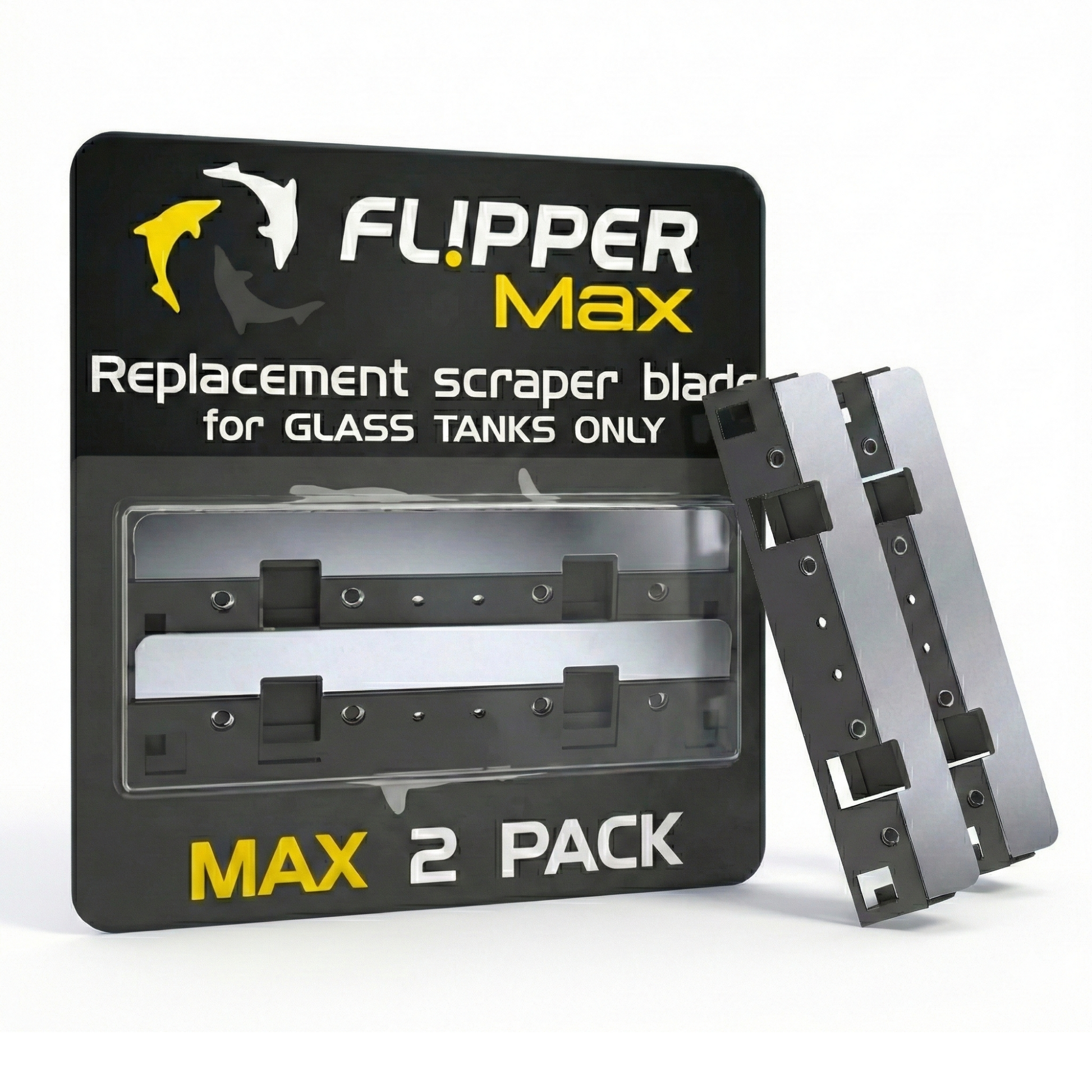 Flipper MAX Stainless Steel Replacement Blades 2 Pack Replacement Blades Flipper Aquarium Products