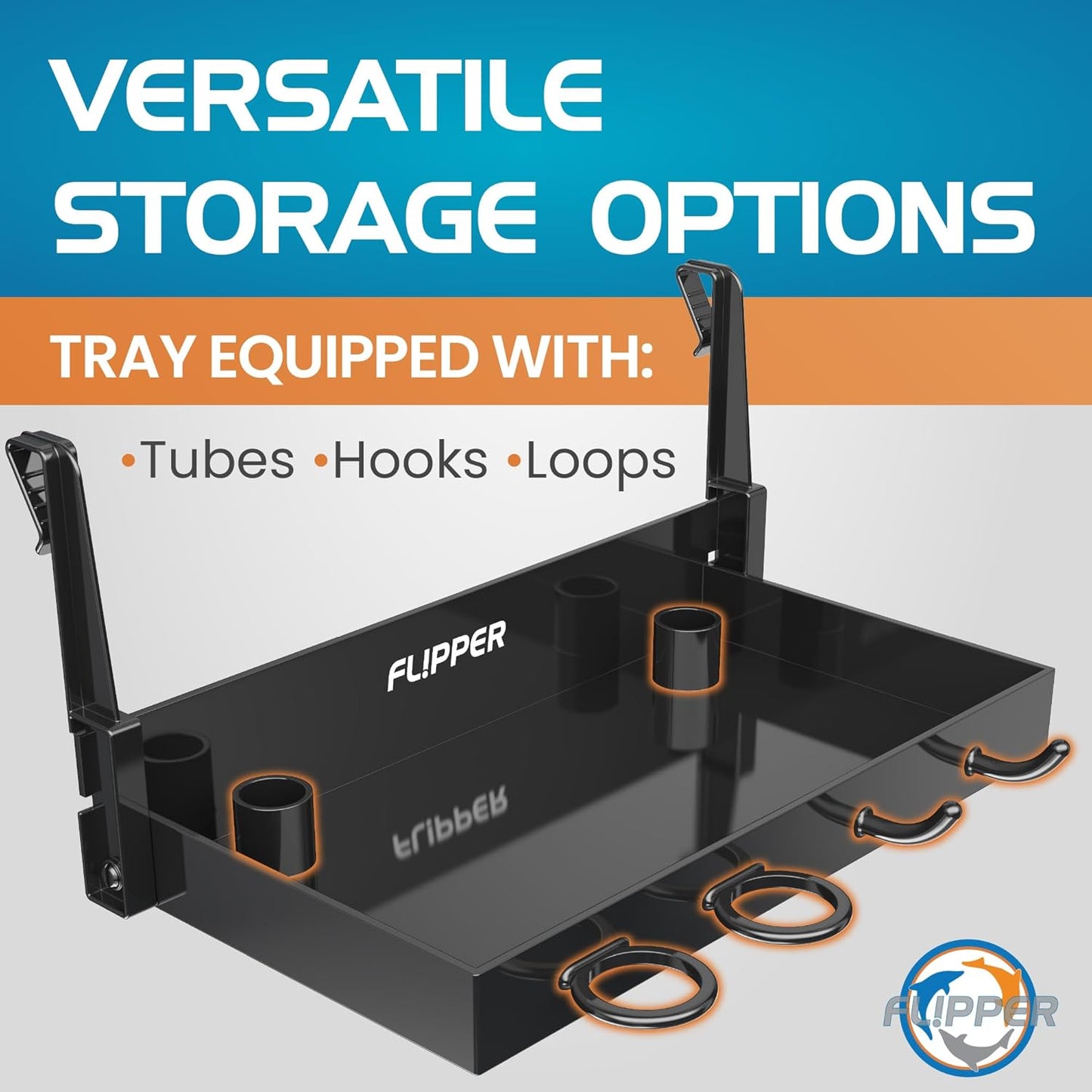 Flipper Tank Buddy Workspace and Utility Tray for Rimless Aquariums Flipper Aquarium Products