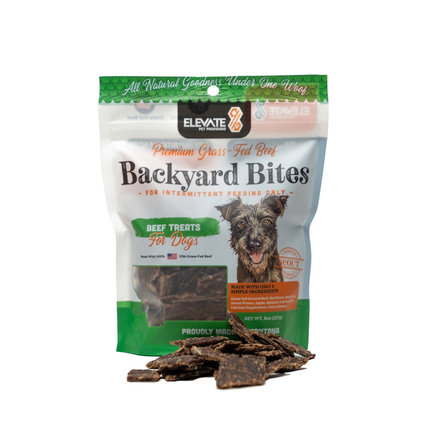 Air-Dried Backyard Bites Treats - Beef Recipe Dog Food Elevate Pet Provisions