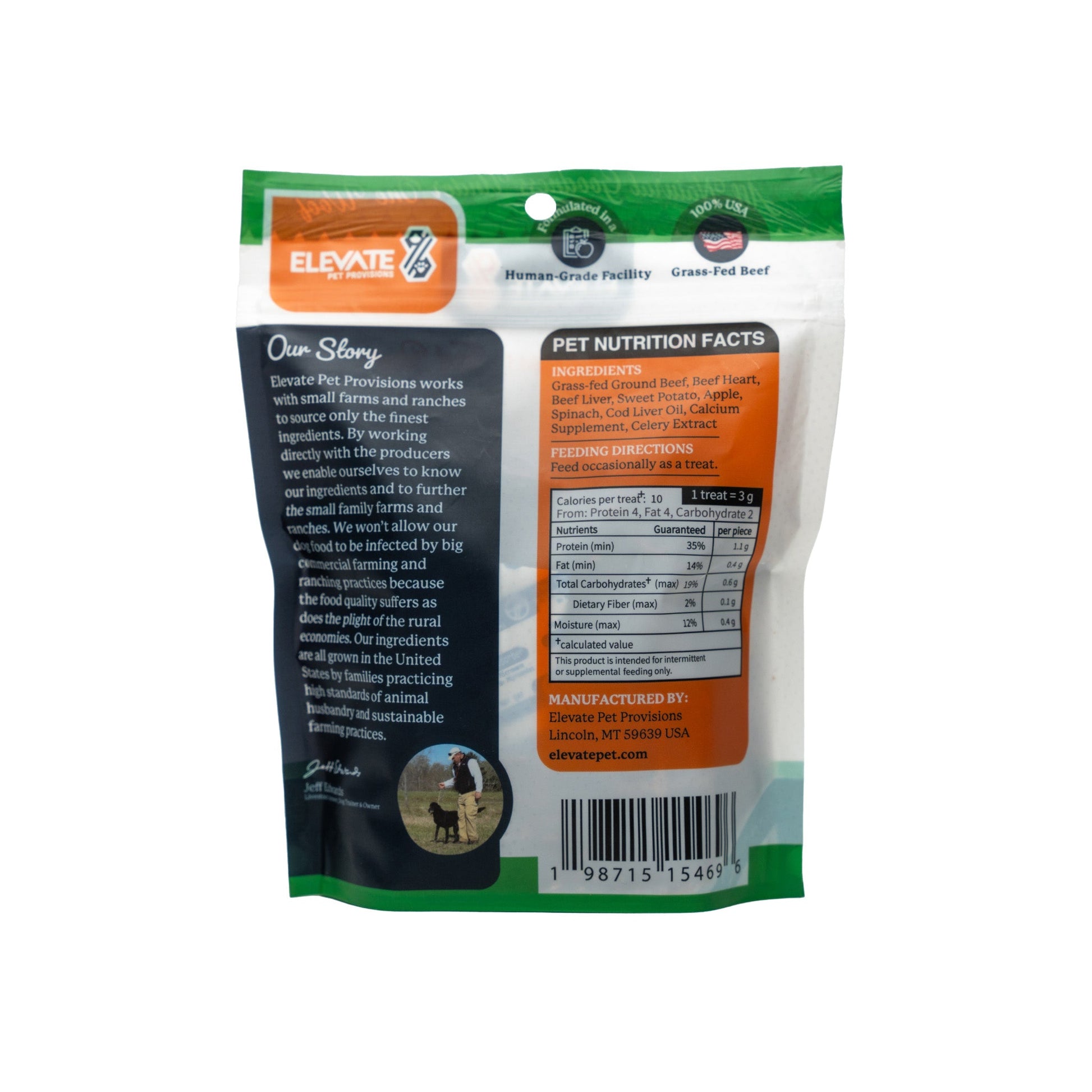 Air-Dried Backyard Bites Treats - Beef Recipe Dog Food Elevate Pet Provisions