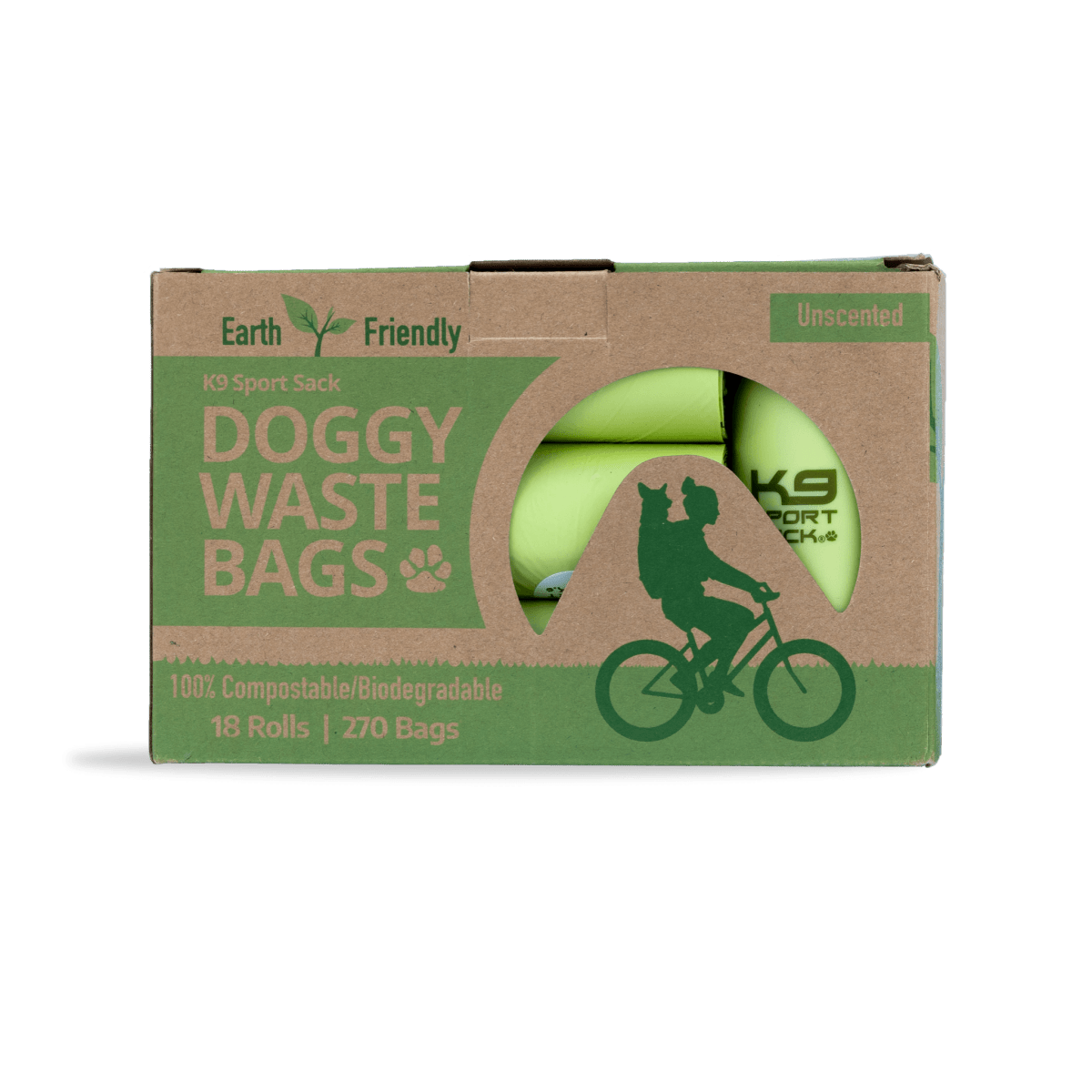 Doggy Waste Bags Box w Dispenser (270 bags) Accessories K9 Sport Sack