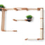 The Gardens - Modern Cat Tree with Plants Natural Bamboo Natural Canvas Mini Garden None Cat Condo Catastrophic Creations