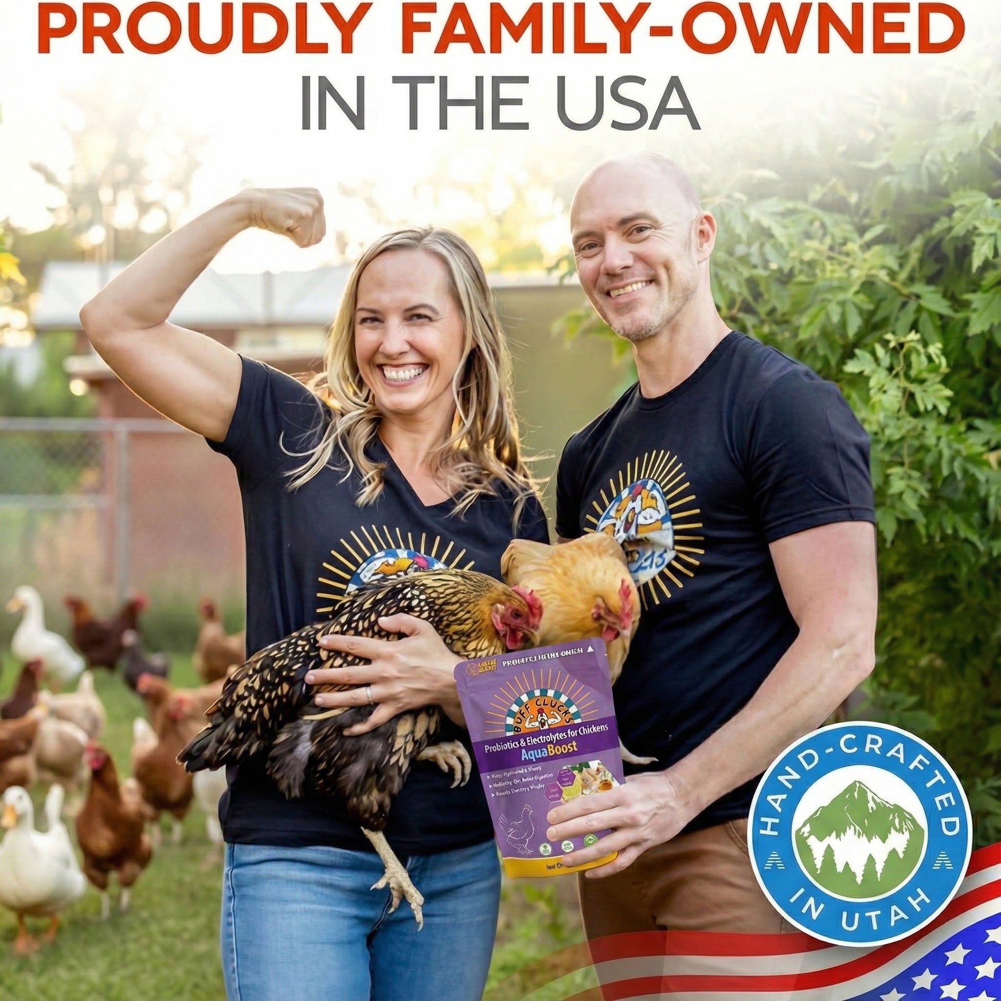 AquaBoost – Electrolytes and Probiotics for Backyard Chickens Buff Clucks