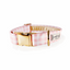 Gingham Pink Girly Summer Plaid Check Buckle & Martingale Dog Collar Dog Collars Nauti-dog Handmade