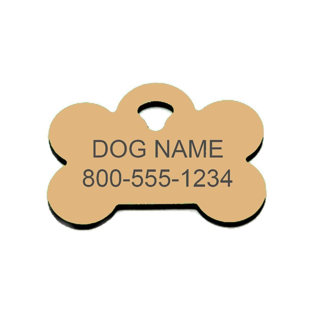 Personalized Engraved ID Tag Gold Dogline