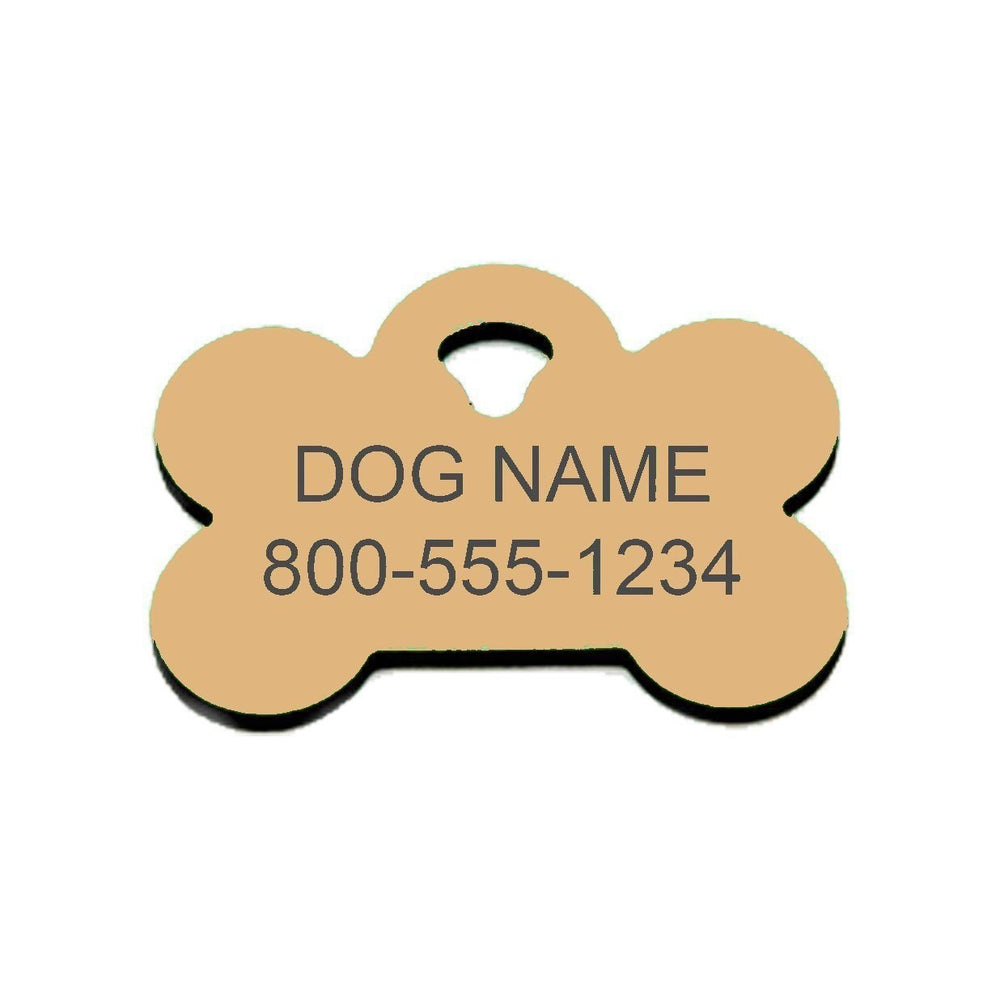 Personalized Engraved ID Tag Gold Dogline