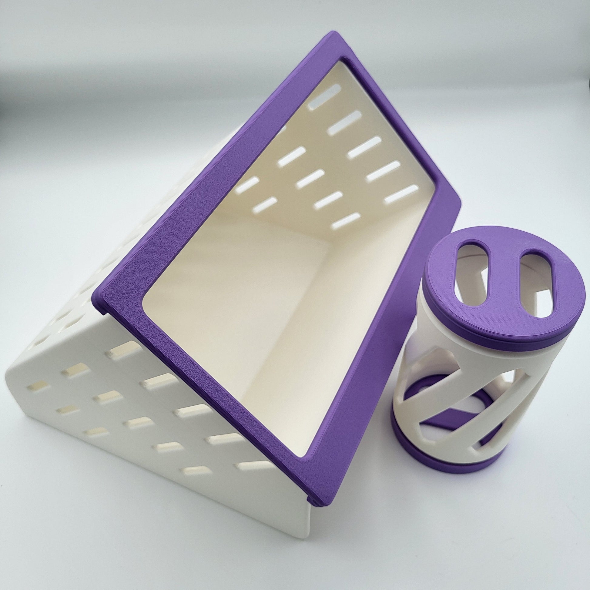 Open Air Hay Feeder and Hay Roller Bundle | 6 Colors Grape Lavender Hay feeder Bunny Business