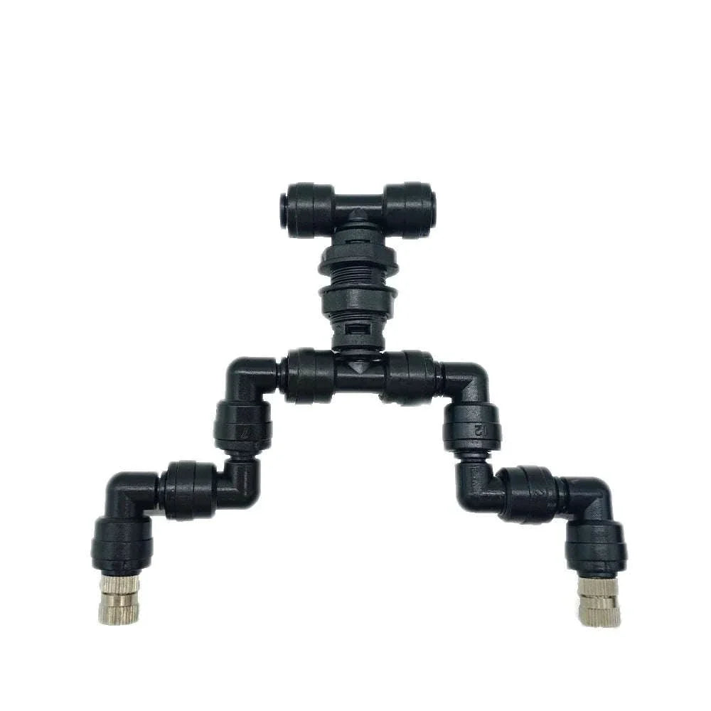 360° Adjustable Reptile Misting Nozzle – High-Pressure Fogger for Terrariums, Greenhouses, and Rainforest Enclosures Black Two head Thrive Ecosystems
