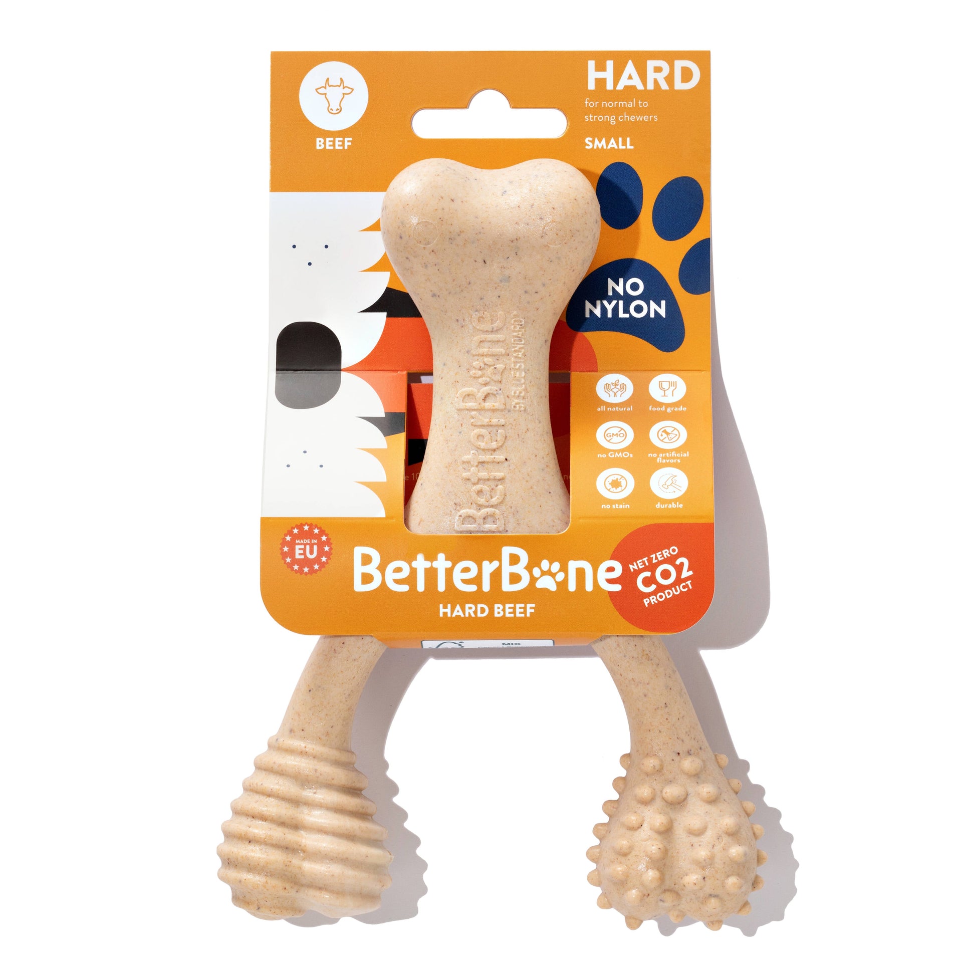 BetterBone HARD Chew Toy Small Beef Dog Toys BetterBone All Natural Eco-Friendly Dog Chews & Bones