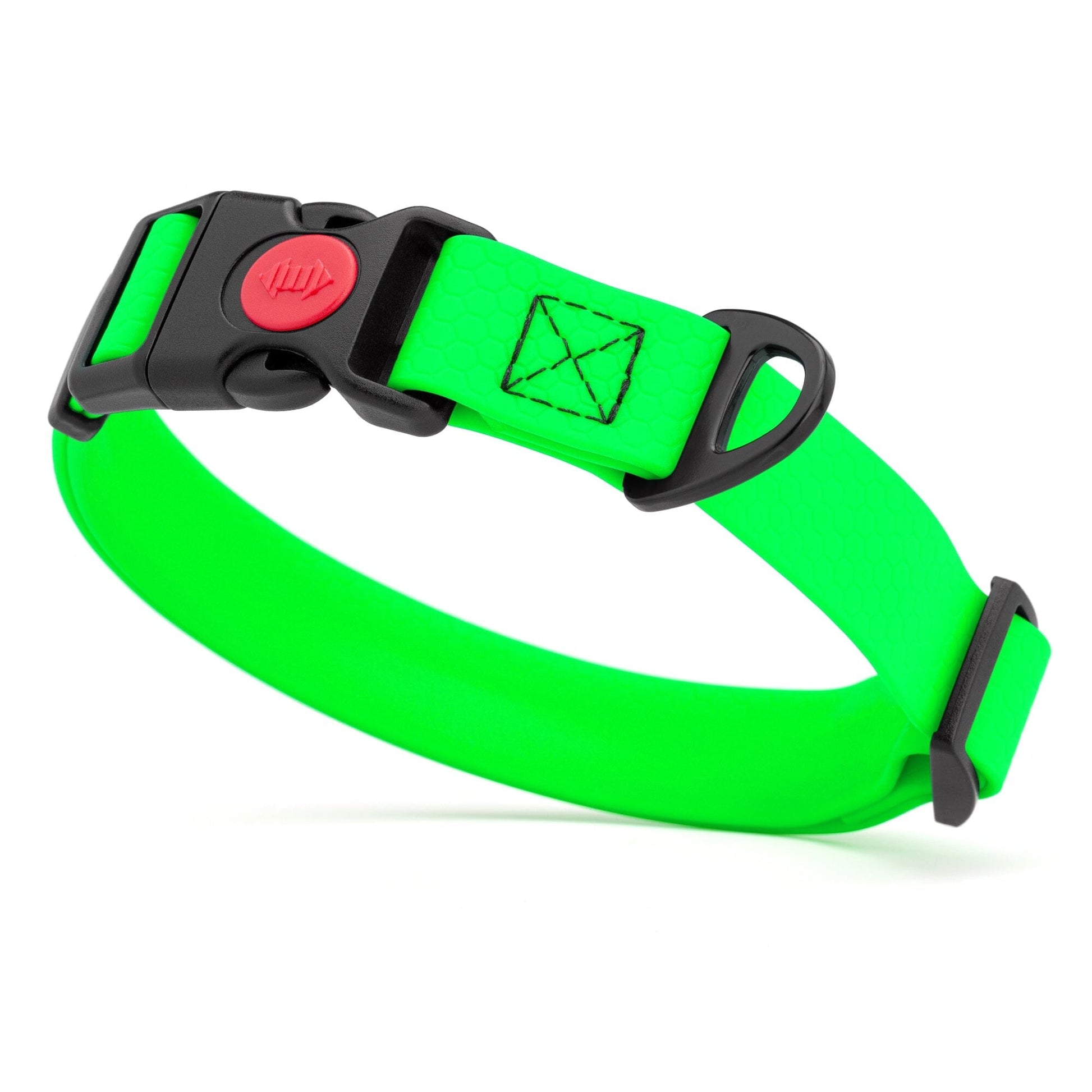 Waterproof Dog Collar with Safety Lock Buckle Tropical Green Dog Collars Dogline