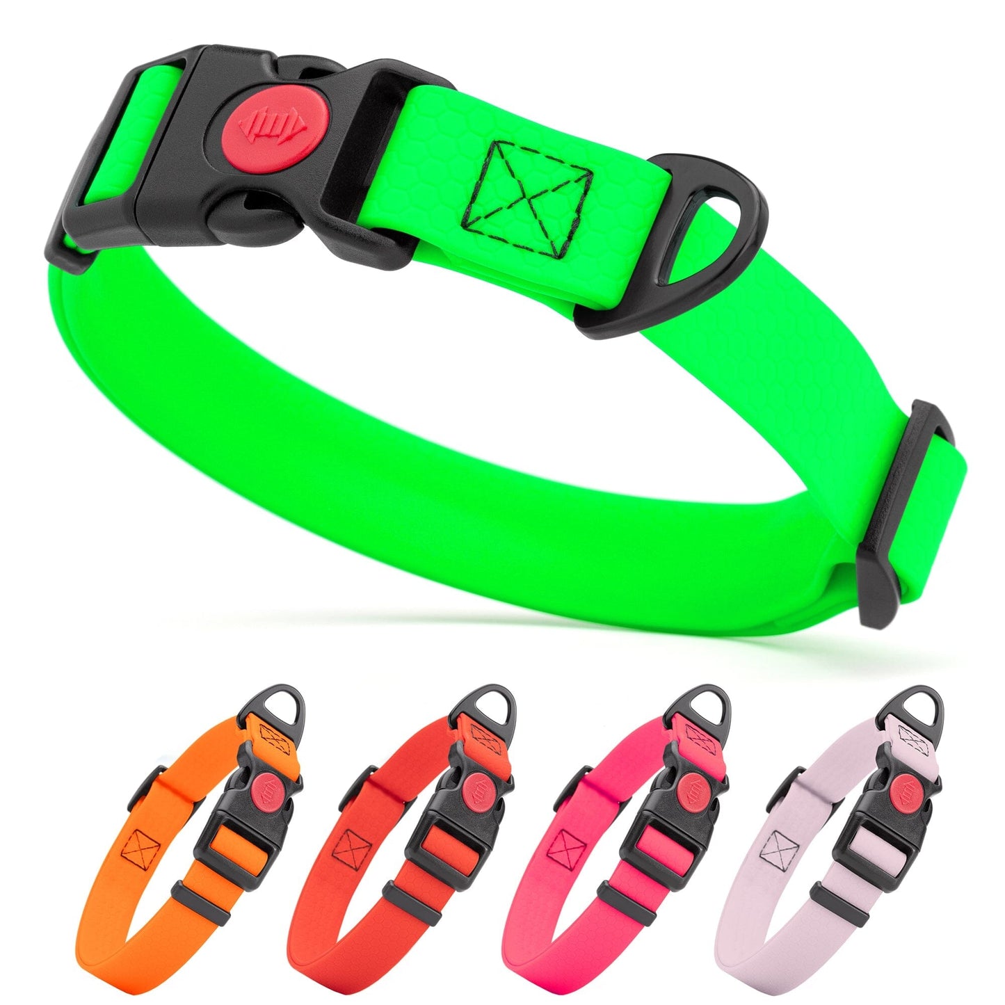 Waterproof Dog Collar with Safety Lock Buckle Dog Collars Dogline