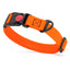 Waterproof Dog Collar with Safety Lock Buckle Hunter Orange Dog Collars Dogline
