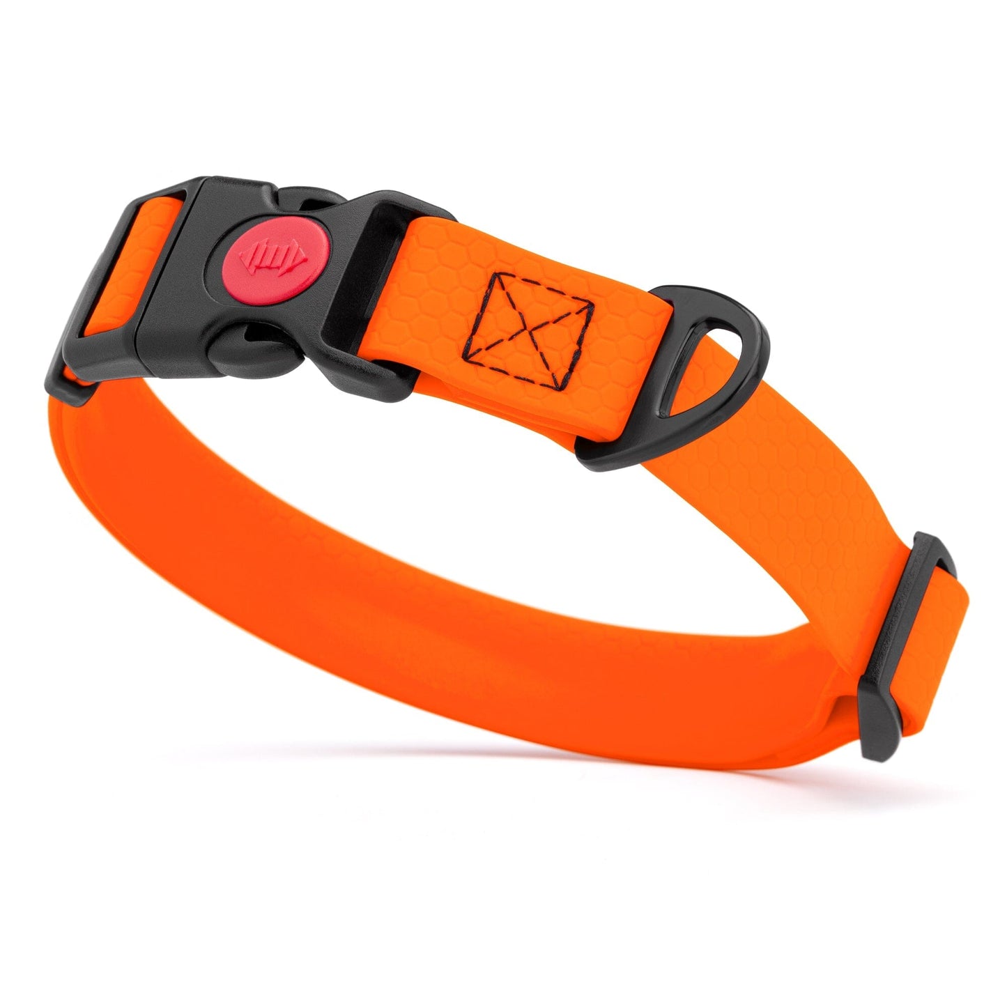 Waterproof Dog Collar with Safety Lock Buckle Hunter Orange Dog Collars Dogline