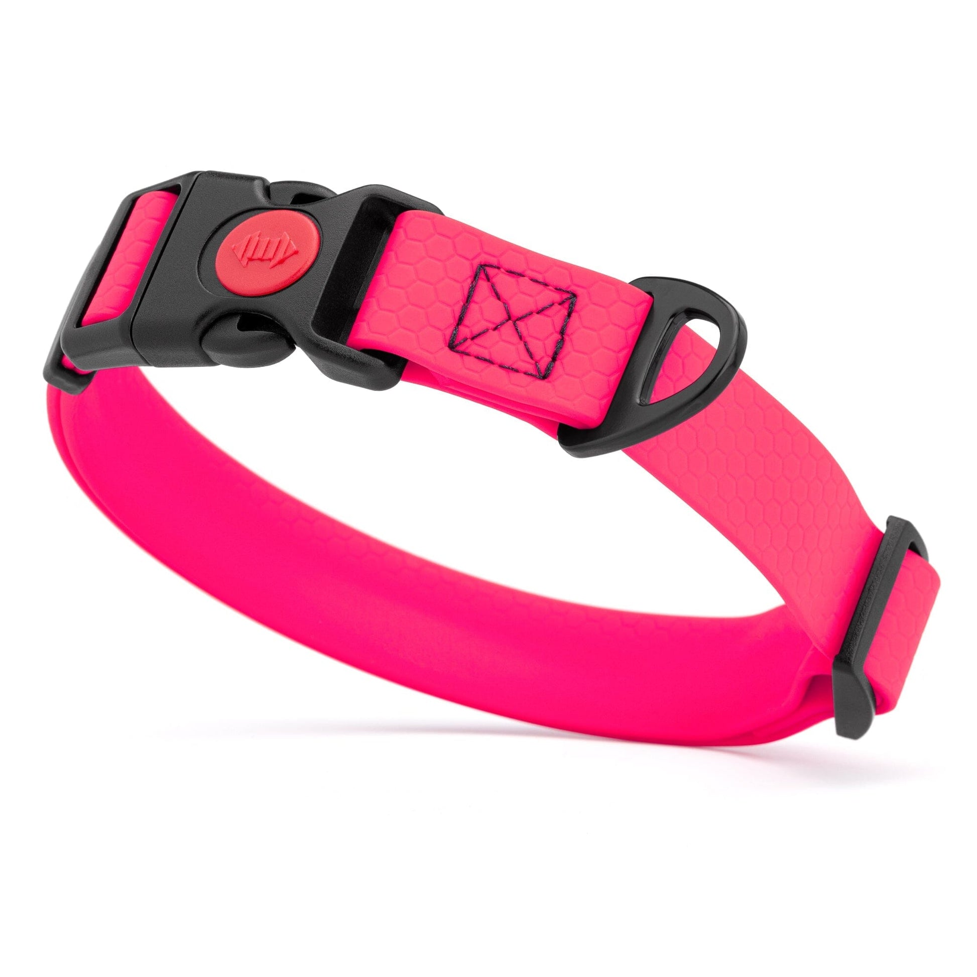 Waterproof Dog Collar with Safety Lock Buckle Passionfruit Pink Dog Collars Dogline