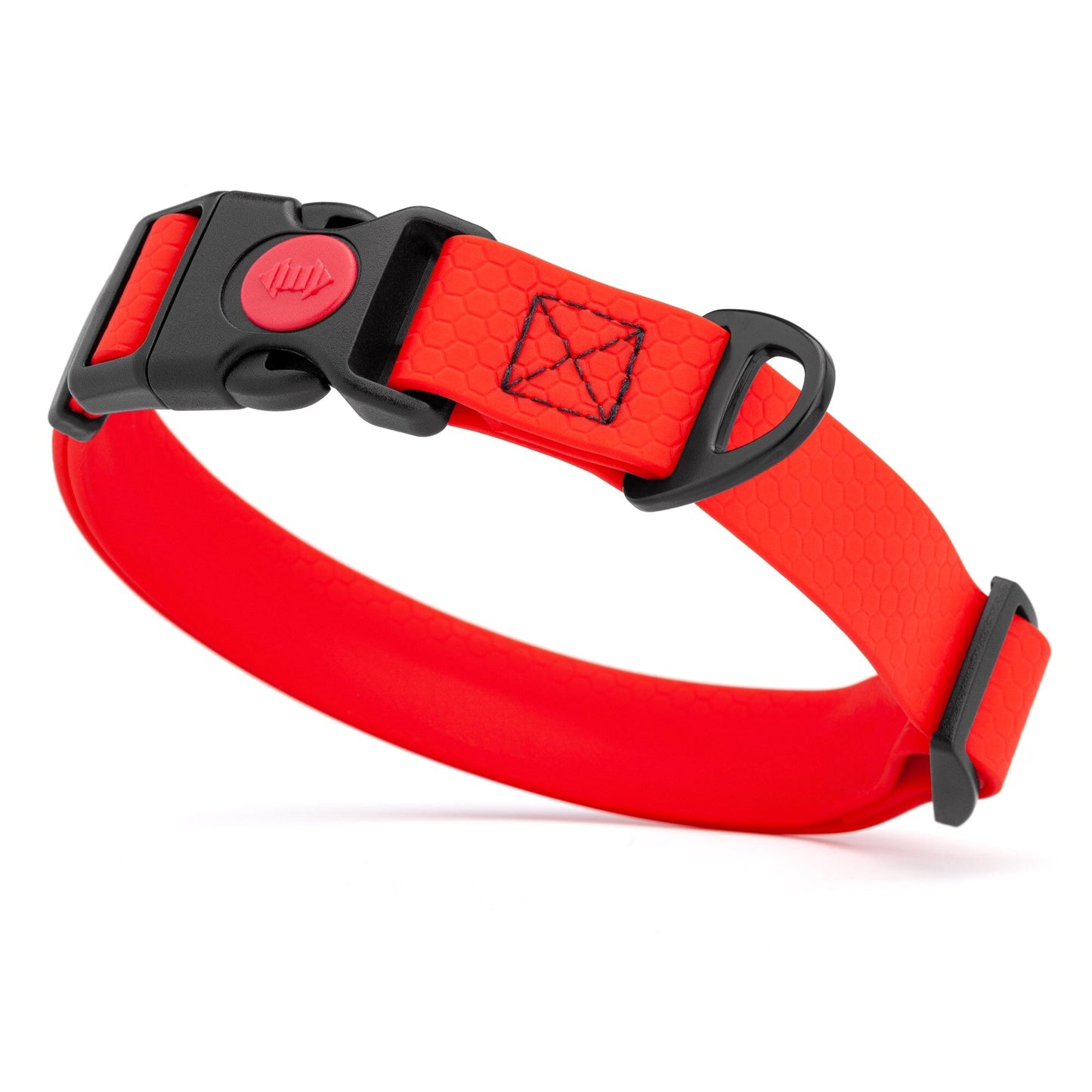 Waterproof Dog Collar with Safety Lock Buckle Cherry Red Dog Collars Dogline