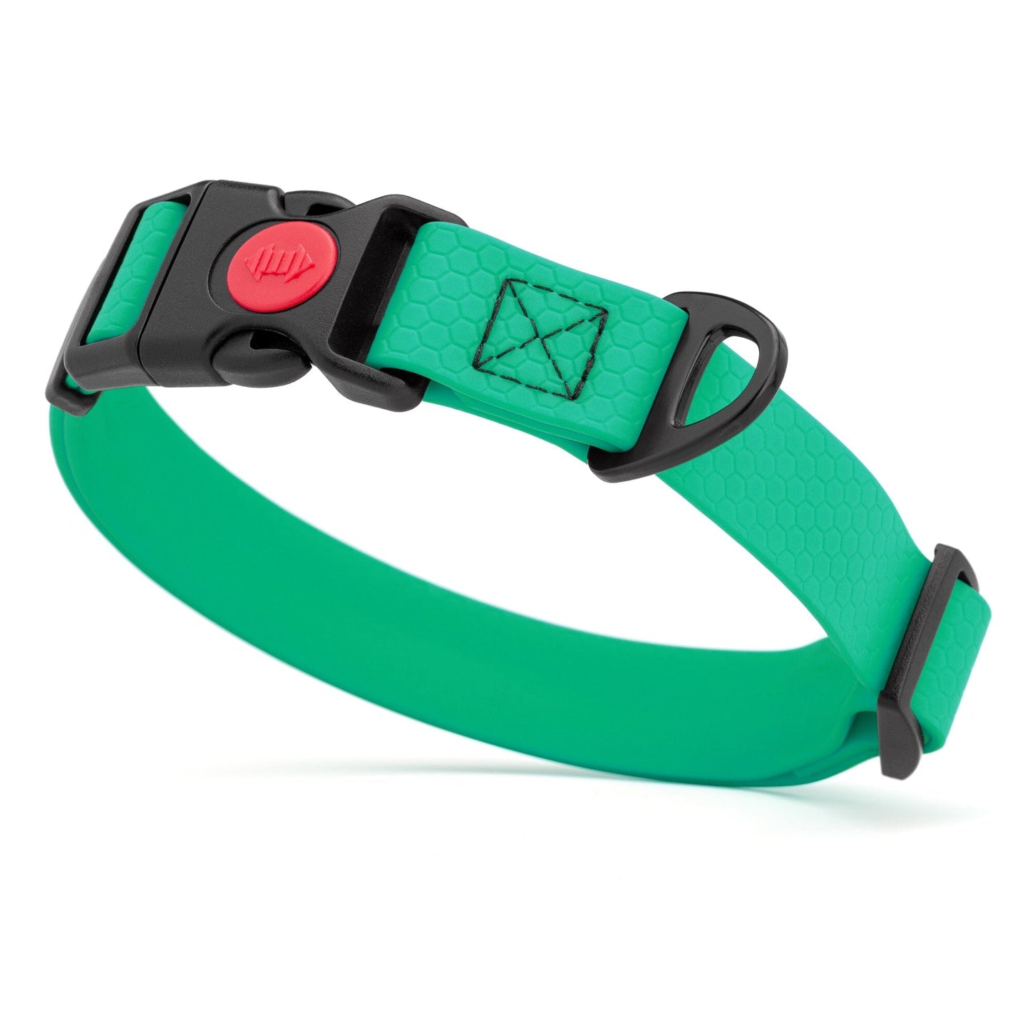 Waterproof Dog Collar with Safety Lock Buckle Teal Dog Collars Dogline