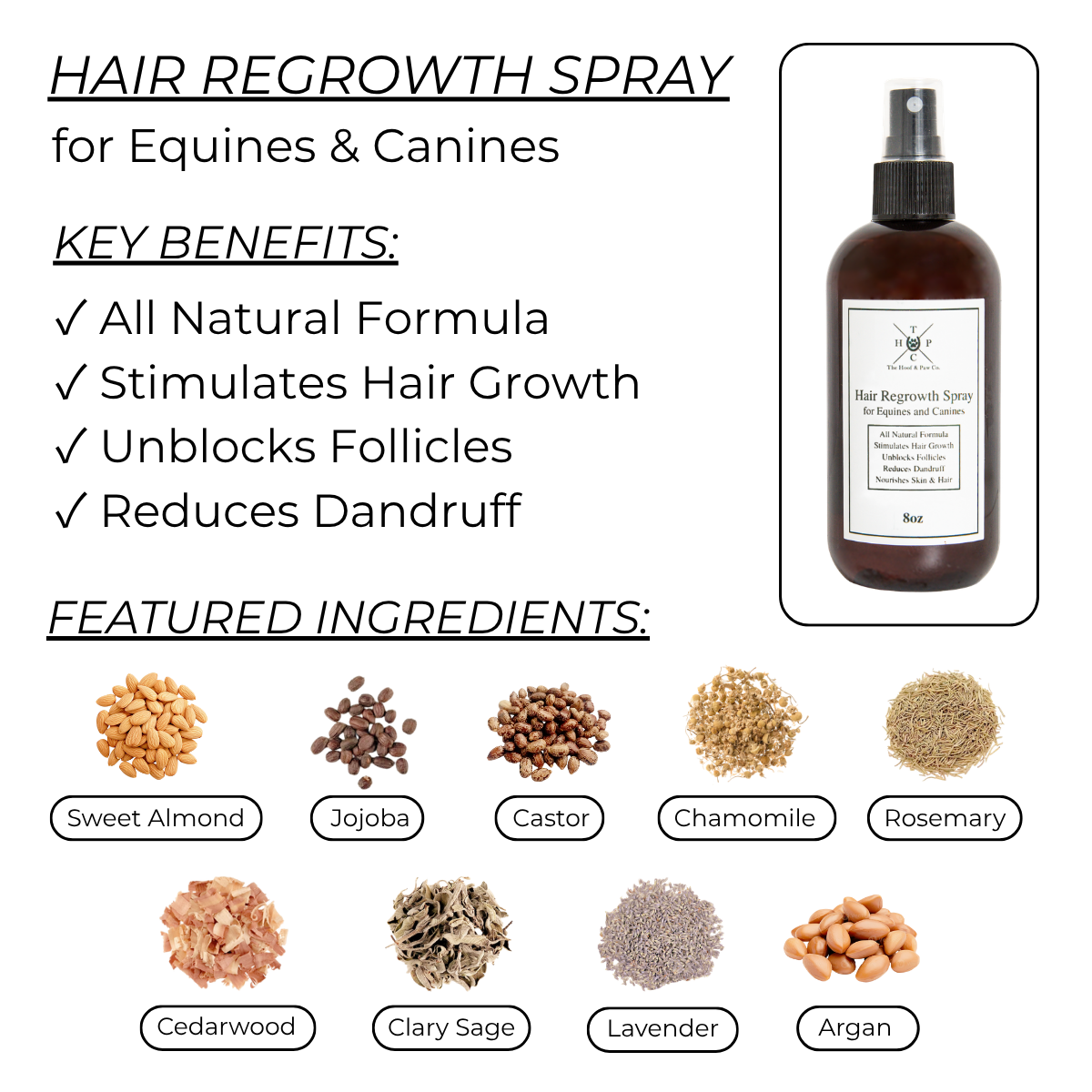 Hair Regrowth Spray for Dogs & Horses The Hoof & Paw Co.