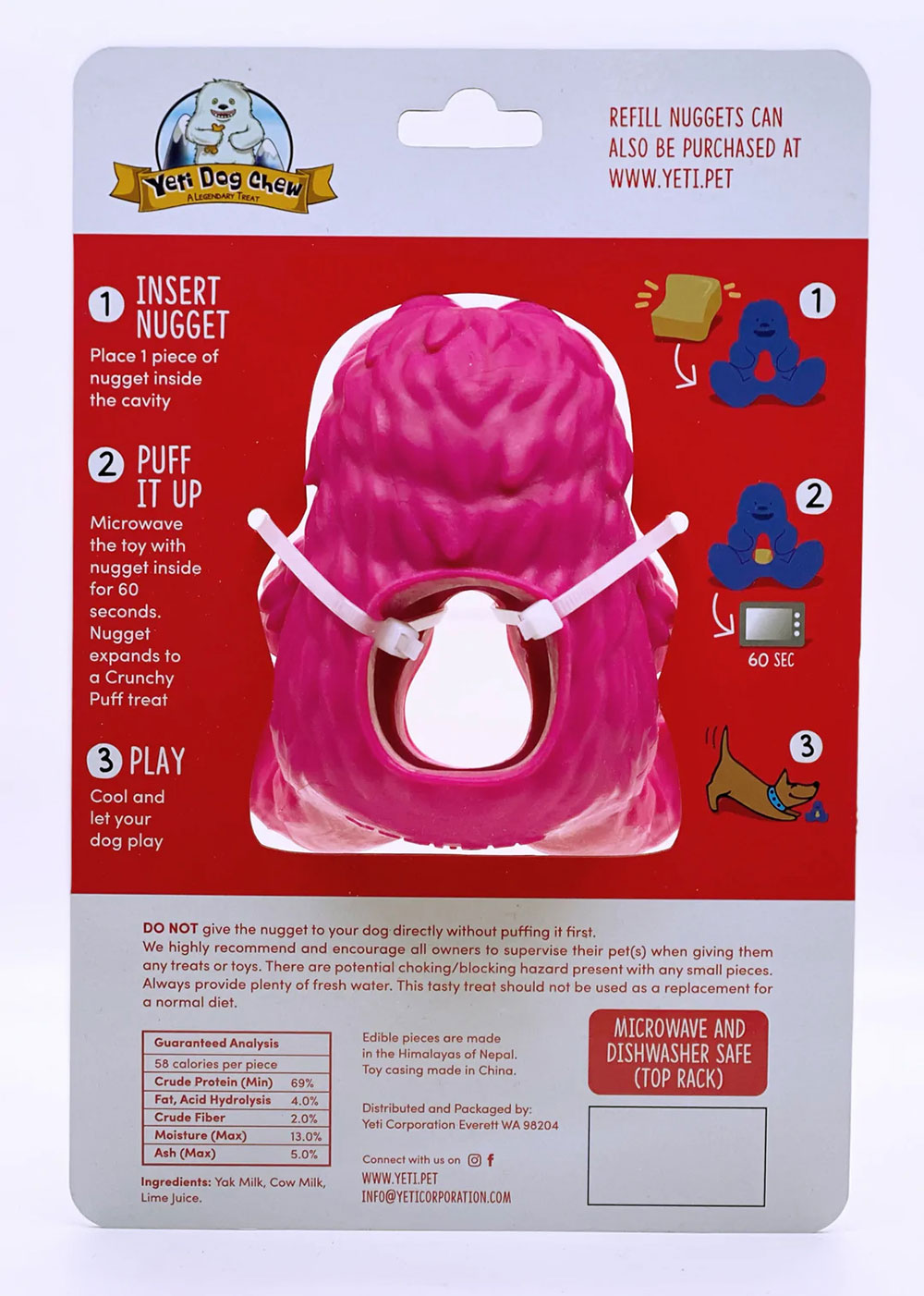 Yeti Dog Chew Puff & Play Hangry Yeti Yeti Dog Chew
