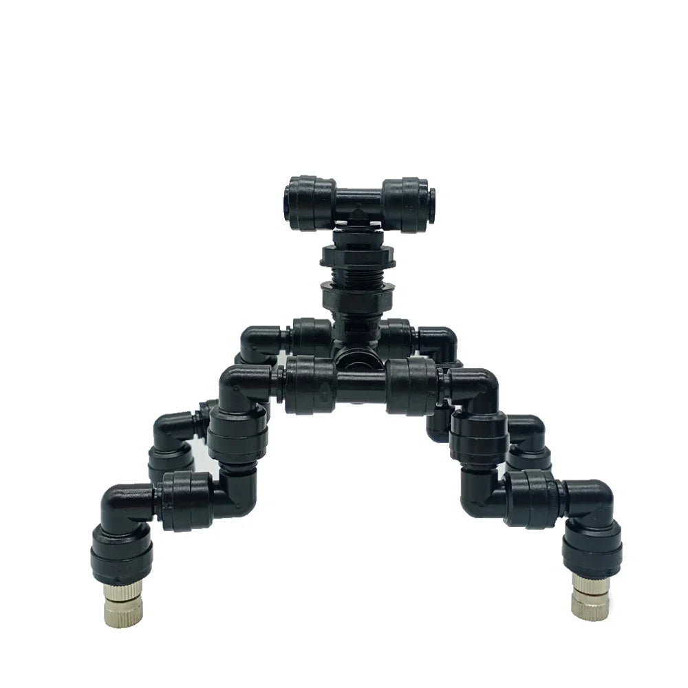360° Adjustable Reptile Misting Nozzle – High-Pressure Fogger for Terrariums, Greenhouses, and Rainforest Enclosures Black Four head Thrive Ecosystems