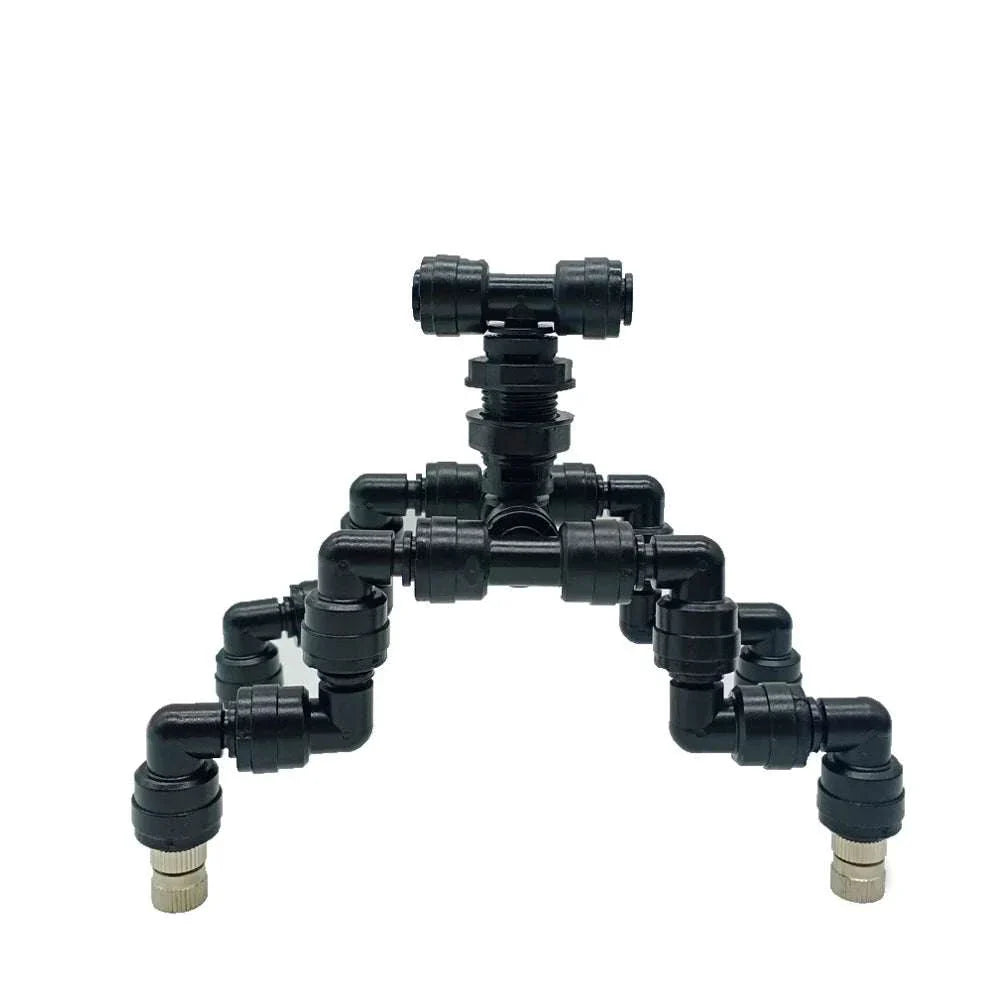 360° Adjustable Reptile Misting Nozzle – High-Pressure Fogger for Terrariums, Greenhouses, and Rainforest Enclosures Black Four head Thrive Ecosystems
