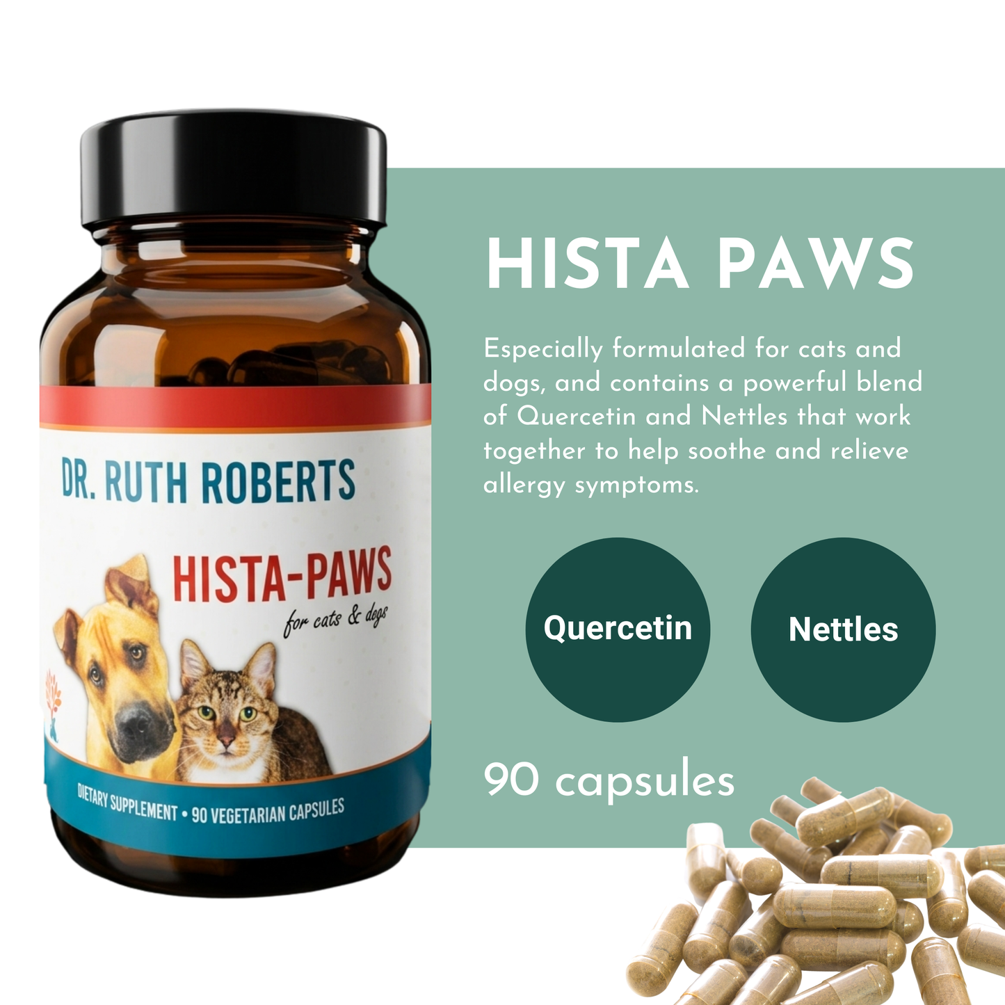 Hista Paws – with Quercetin for Dogs and Cats Vitamins & Supplements Dr. Ruth Roberts