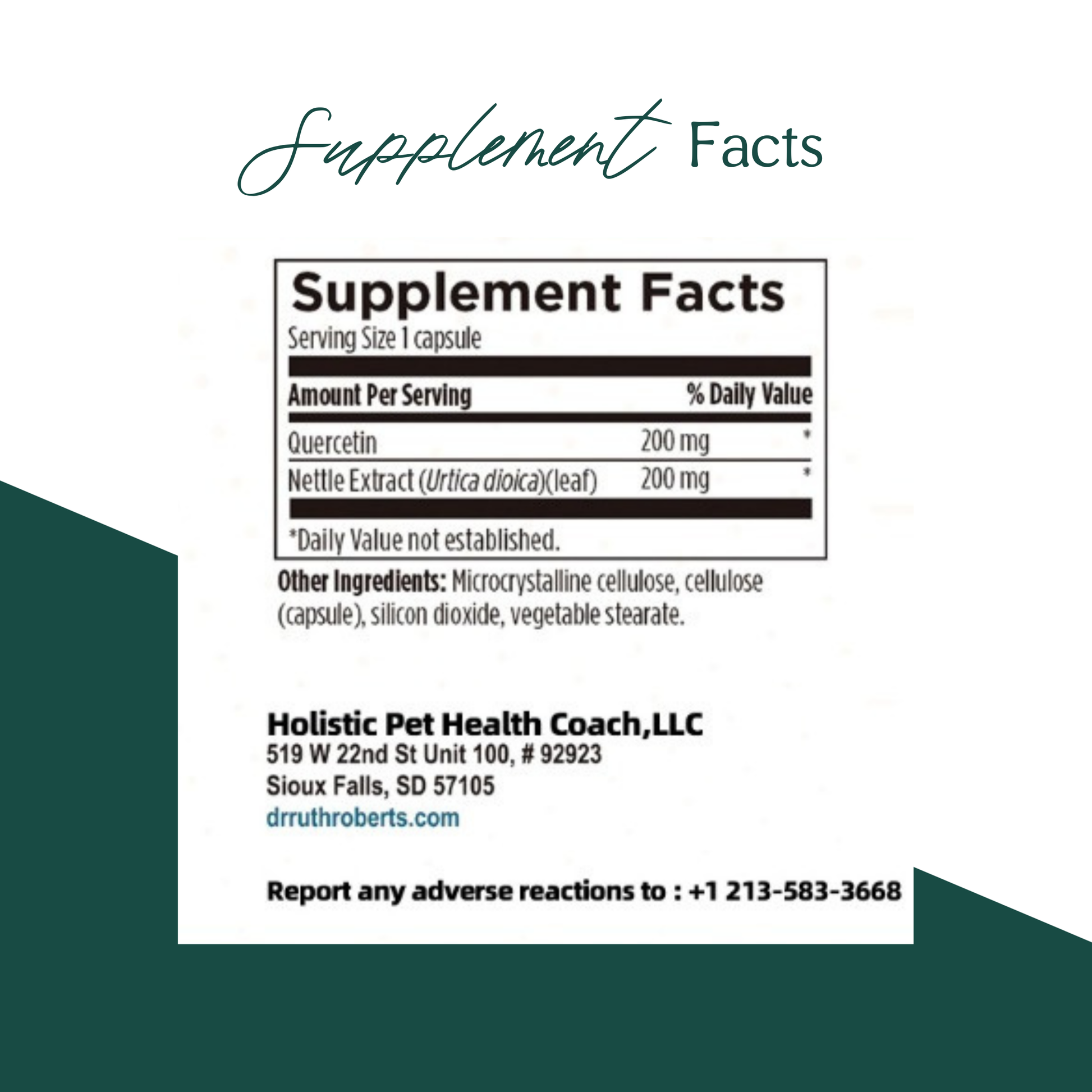 Hista Paws – with Quercetin for Dogs and Cats Vitamins & Supplements Dr. Ruth Roberts