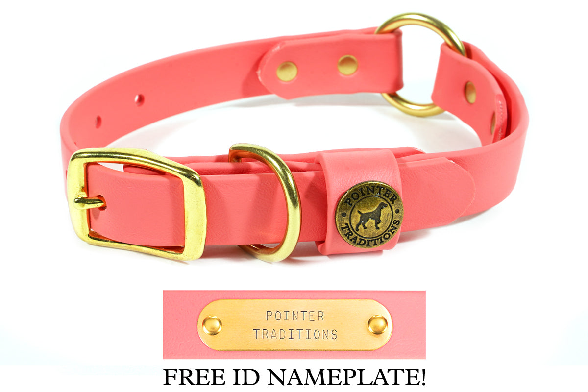 Hunting Dog Center Ring Collar - Coral Dog Supplies Pointer Traditions