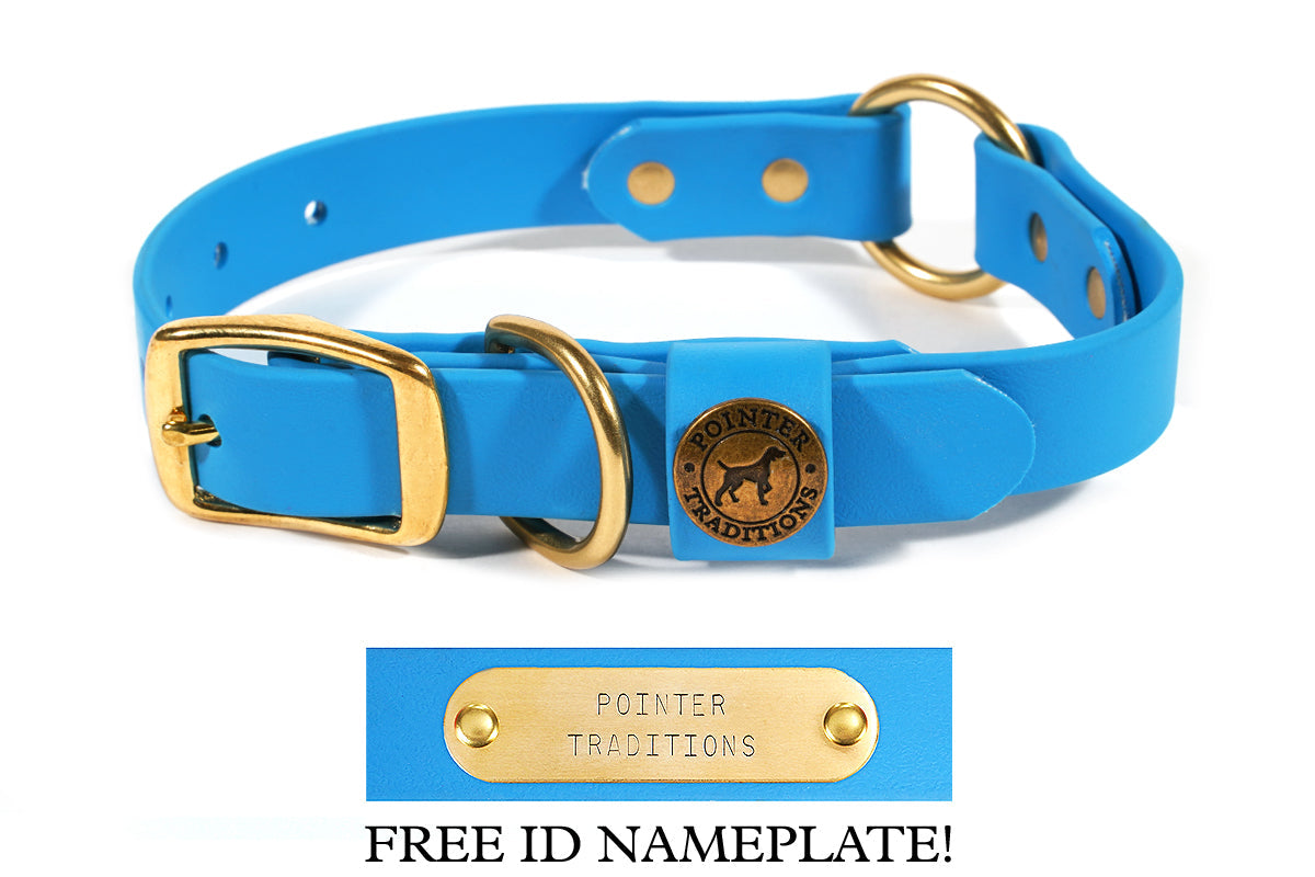 Hunting Dog Center Ring Collar - Sky Blue Dog Supplies Pointer Traditions