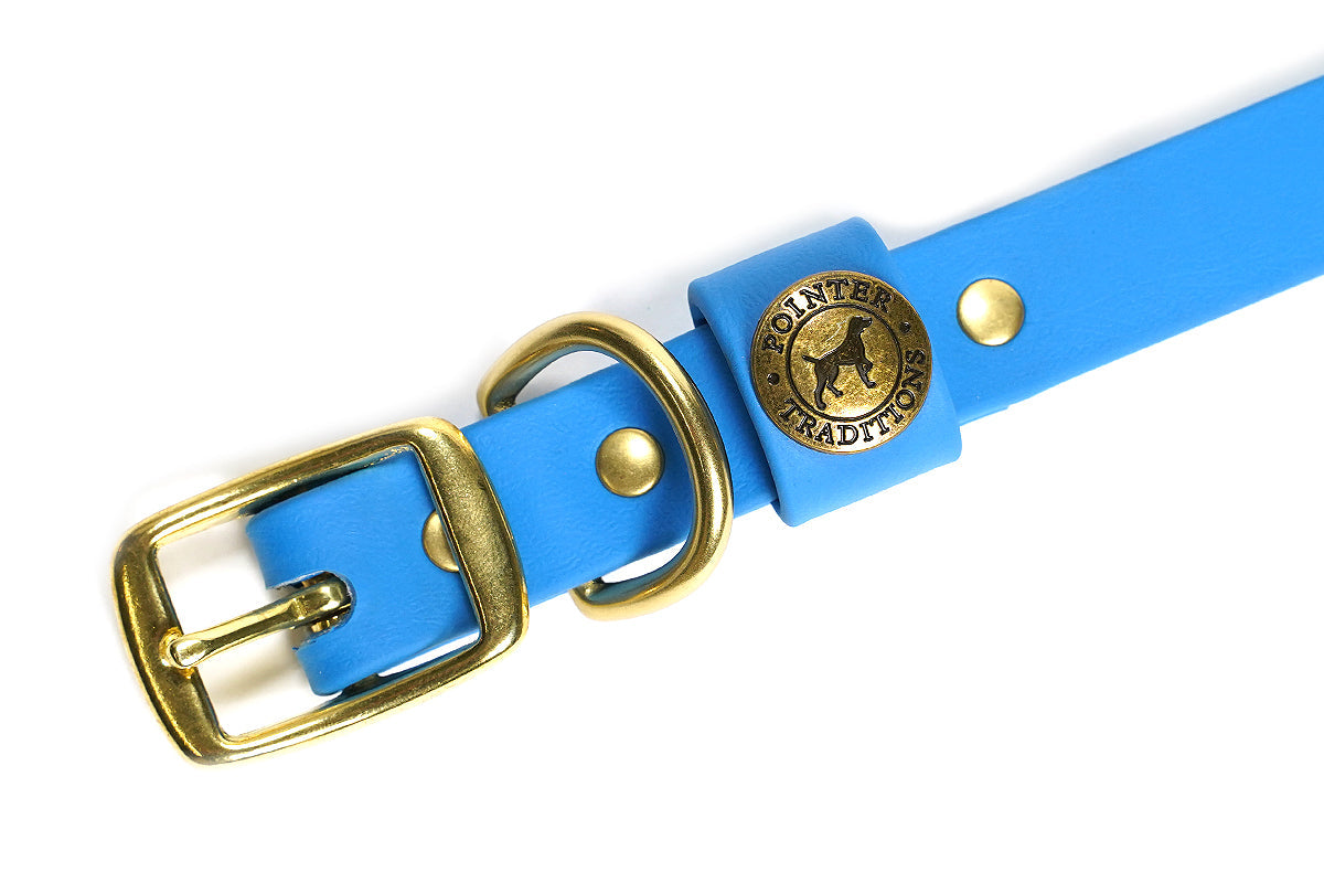 Hunting Dog Center Ring Collar - Sky Blue Dog Supplies Pointer Traditions