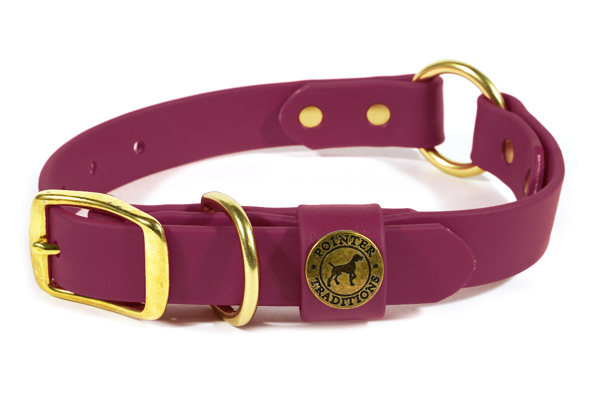 Hunting Dog Center Ring Collar - Wine Dog Supplies Pointer Traditions