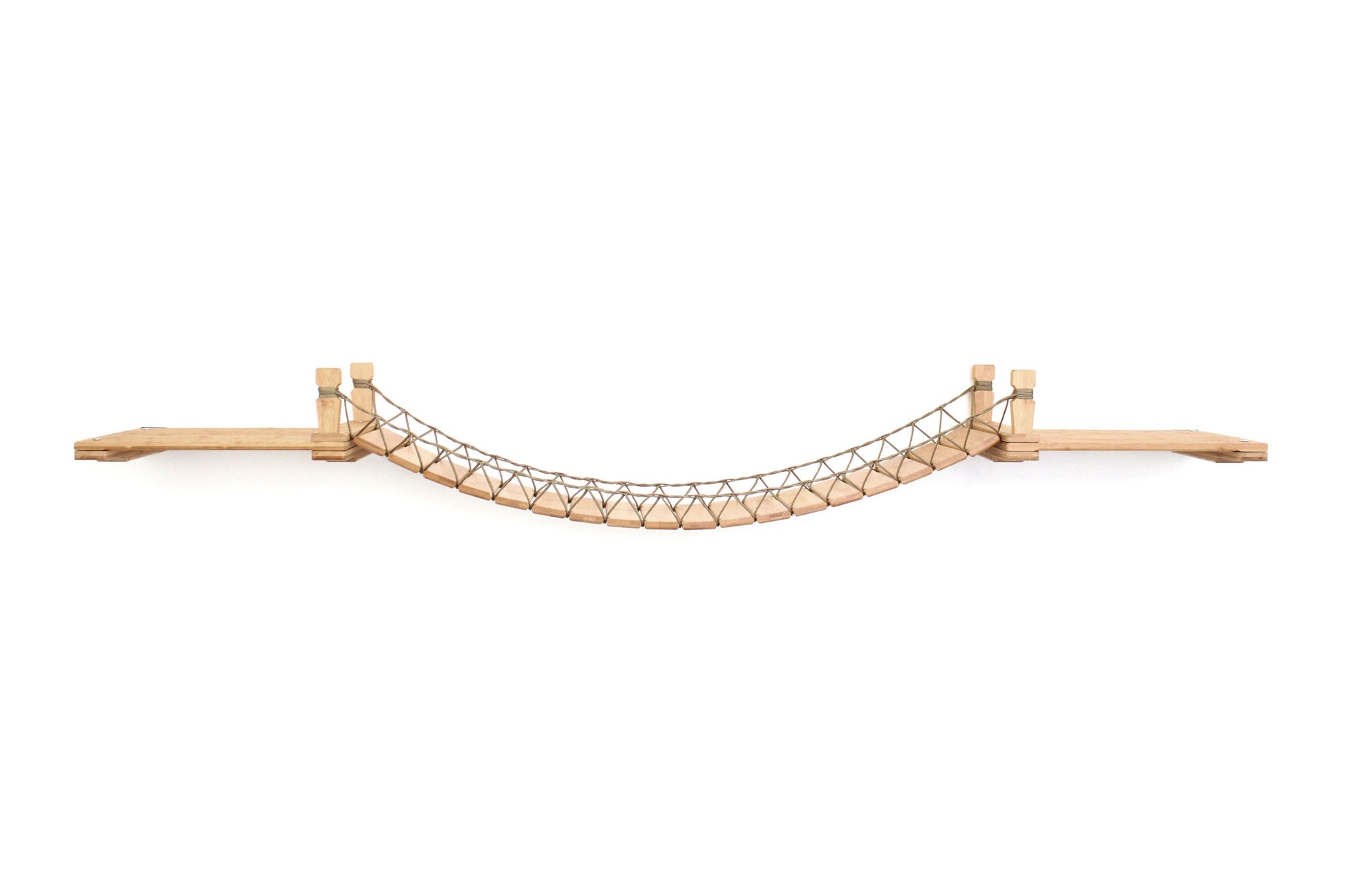 Cat Wall Bridge and Shelf Set Natural Bamboo 50" Cat Bridge Catastrophic Creations