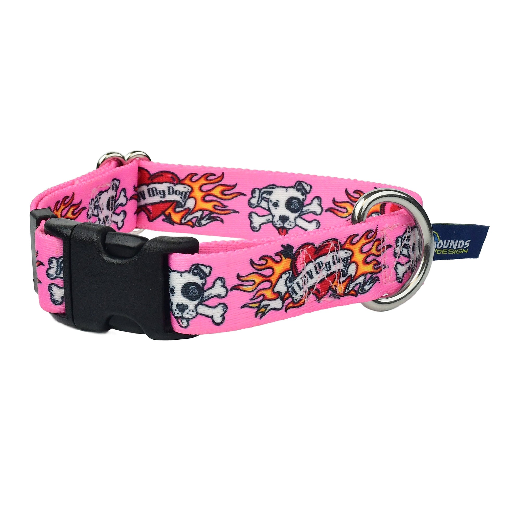 I Luv My Dog Buckle Martingale Dog Collar – EarthStyle (1" Only) 2 Hounds Design