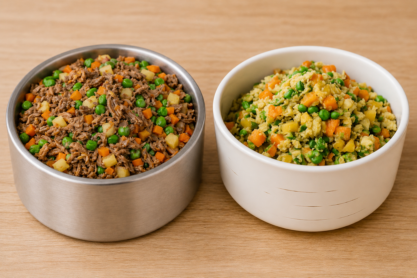 Beef and Chicken Combo - case includes 24, 8oz meals Dog Food Din Din 4 Dogs