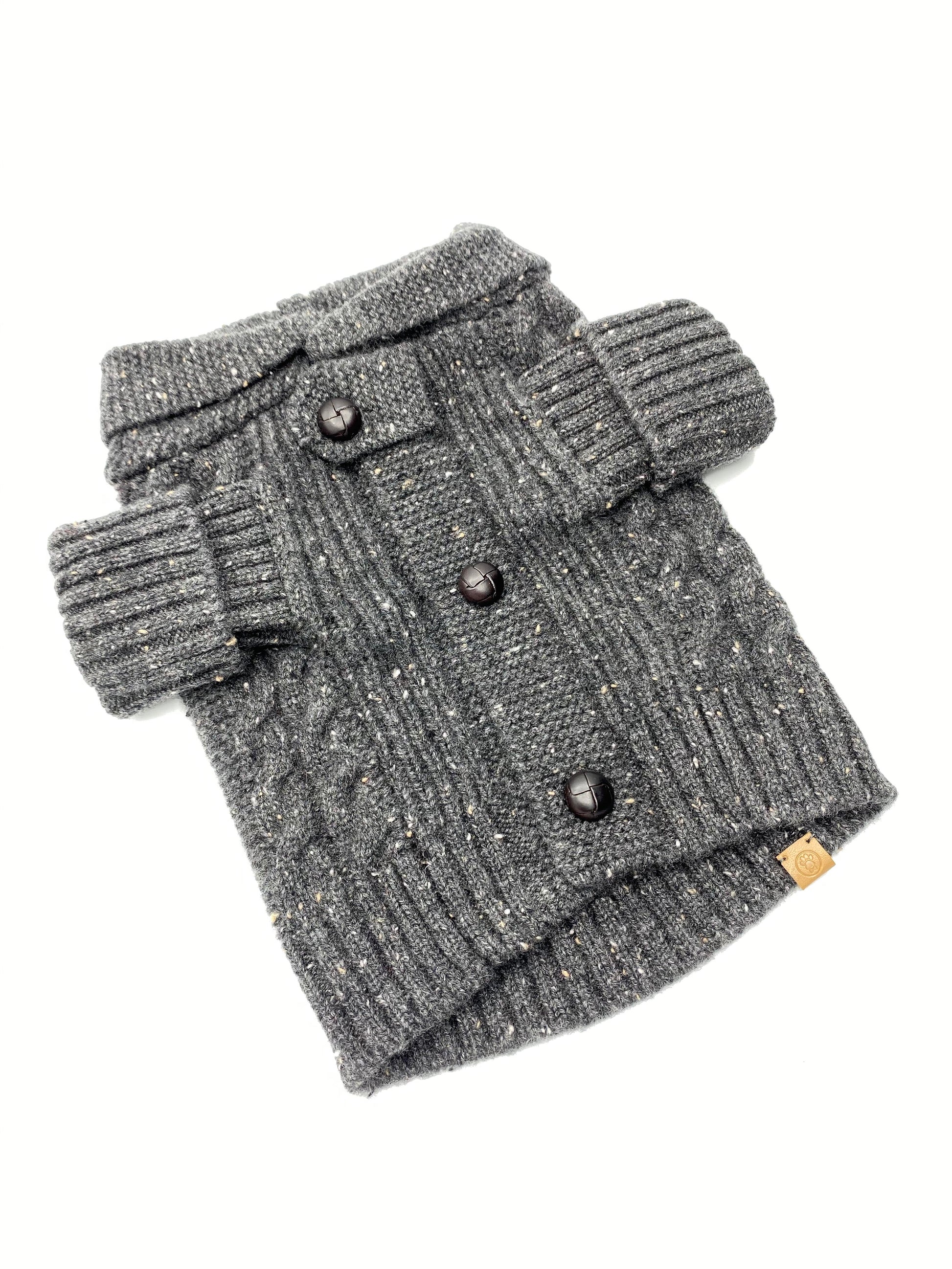 Brooklyn Cashmere Cardigan, Charcoal Sweaters BESPOKE PAWS
