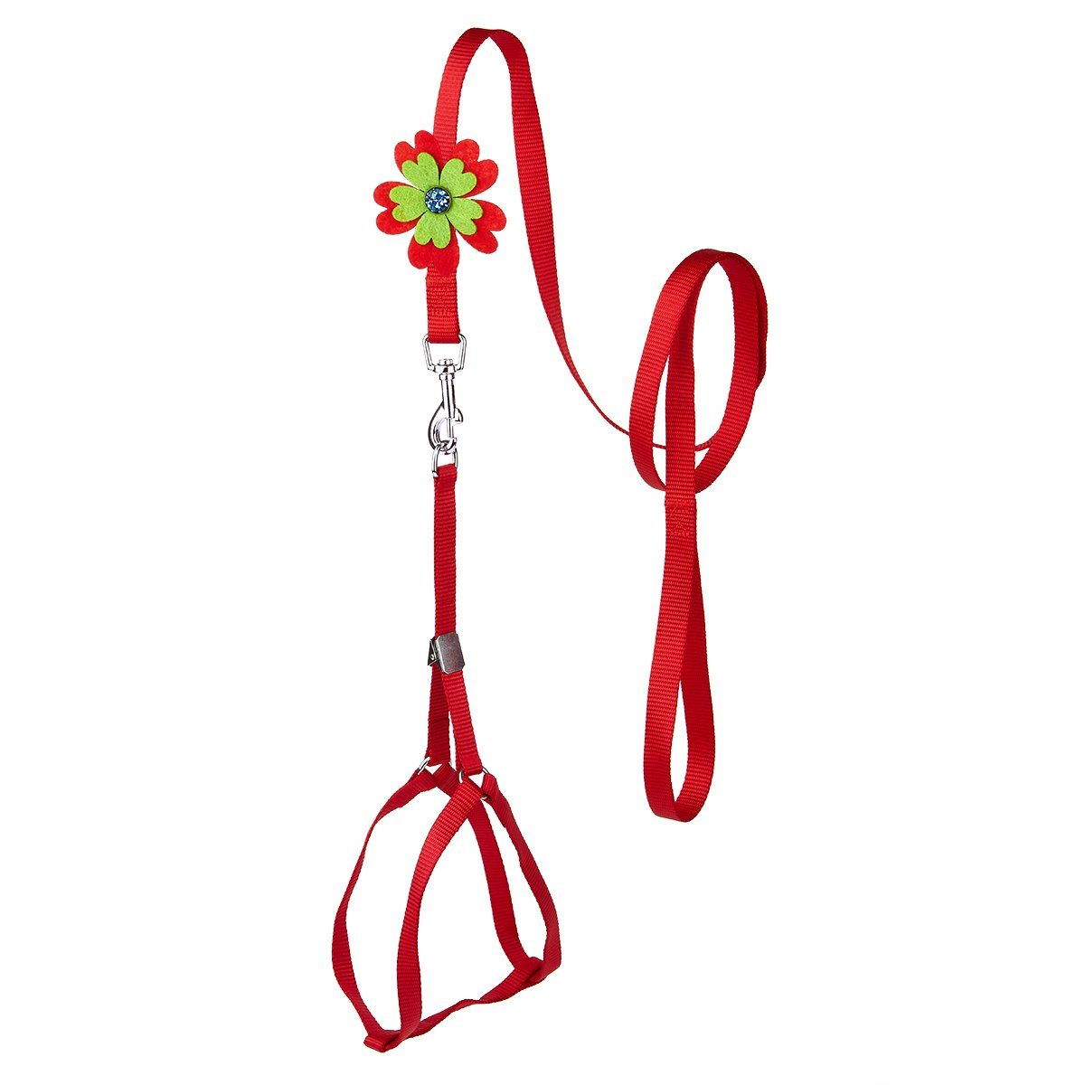 Step-In Nylon Dog Harness + Optional Flower Dog Leash Dog Harnesses Dogline
