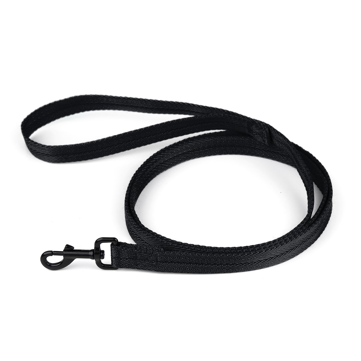Nylon Flat Dog Leash Black 5 8" Dog Leashes Dogline