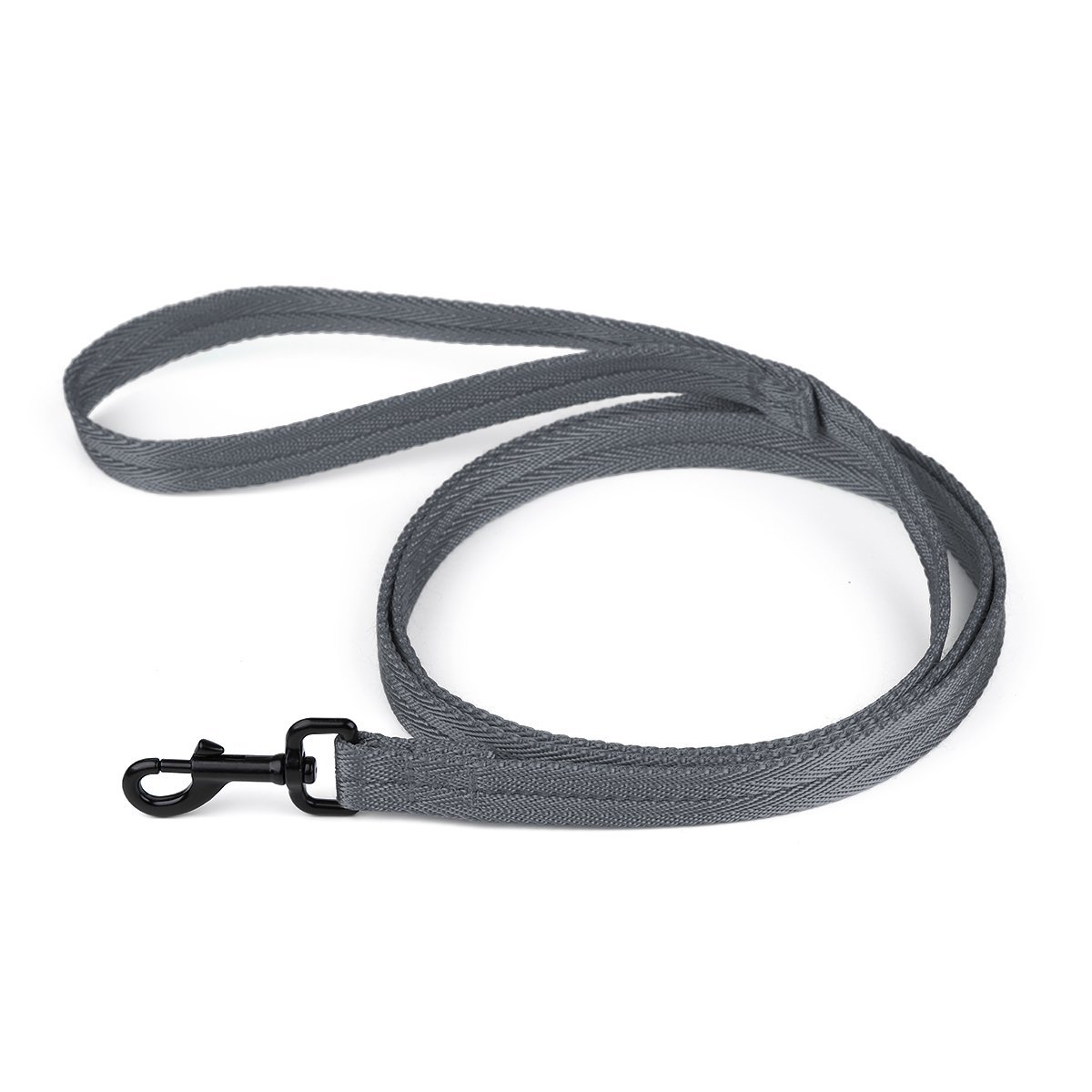 Nylon Flat Dog Leash Grey 5 8" Dog Leashes Dogline