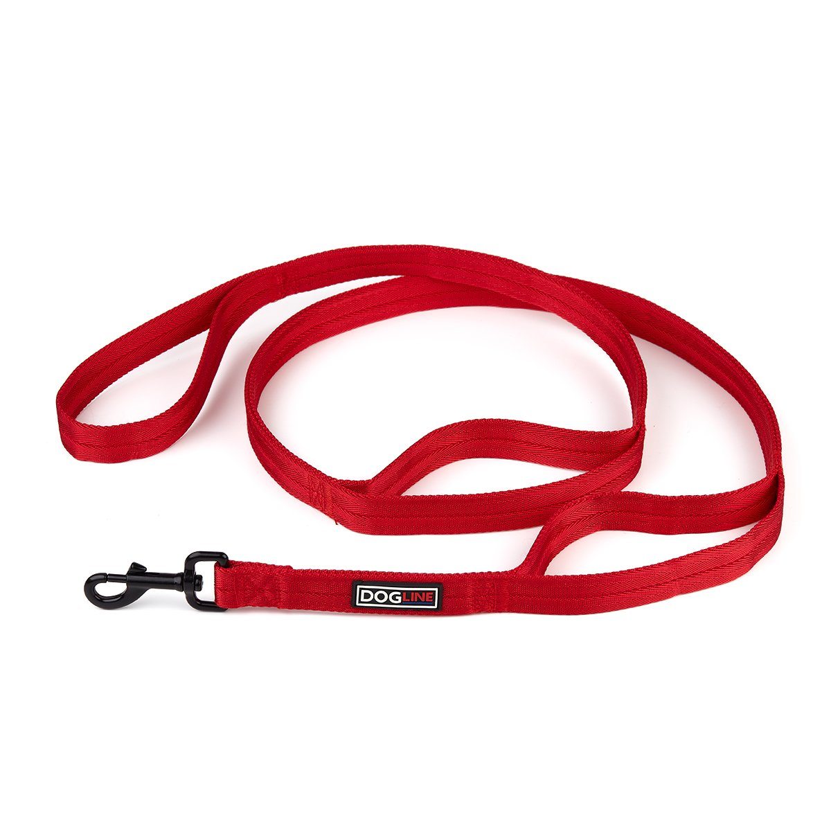 Nylon Multi-Handle Flat Dog Leash Red 6' 3 Handle Dog Leashes Dogline