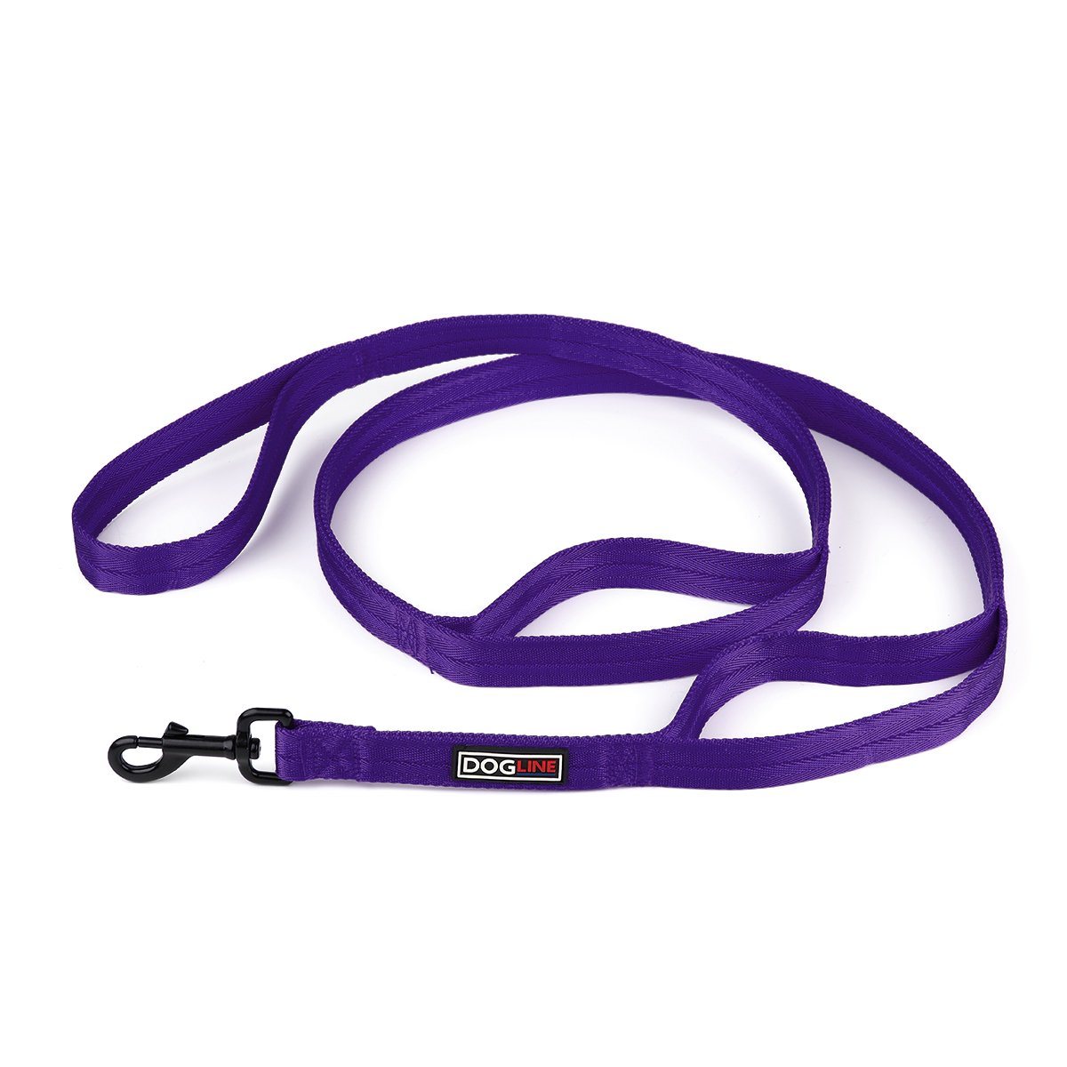 Nylon Multi-Handle Flat Dog Leash Purple 6' 3 Handle Dog Leashes Dogline