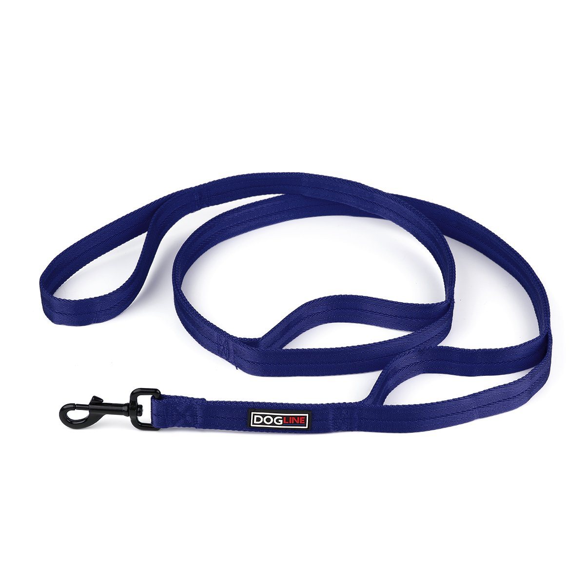 Nylon Multi-Handle Flat Dog Leash Navy Blue 6' 3 Handle Dog Leashes Dogline