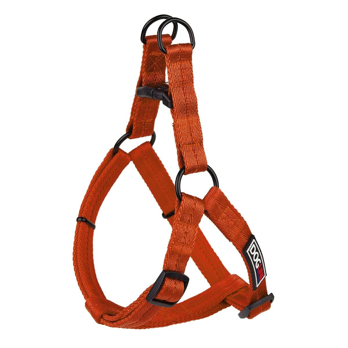 Nylon Flat Step-In Dog Harness Orange 8" Dog Harnesses Dogline