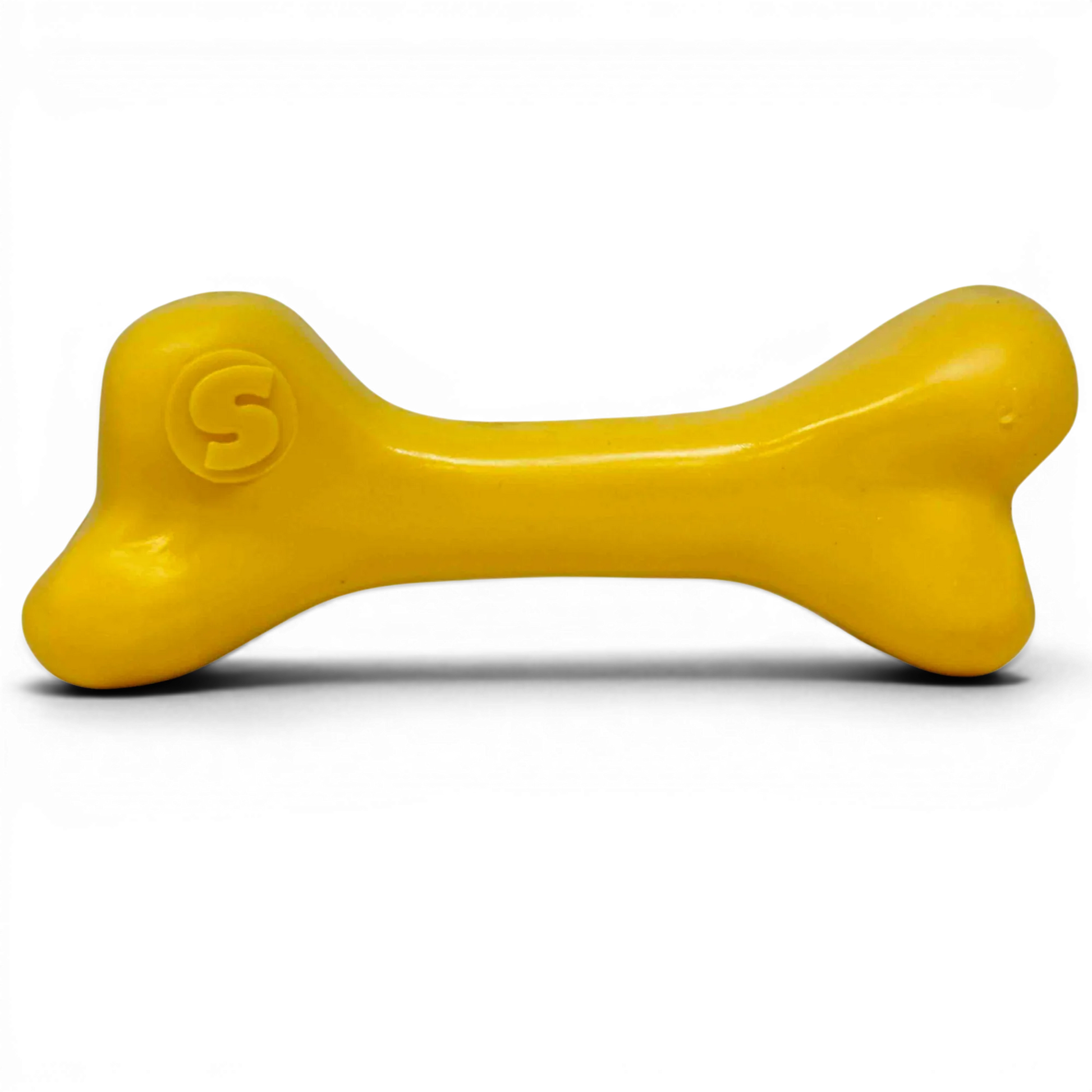 PUP-X Rubber Bone Dog Toy - Durable, Floats, Chew Toy for Large Dogs | USA PUP-X Chew Bone - Large Yellow Rubber Dog Toys SodaPup/True Dogs, LLC
